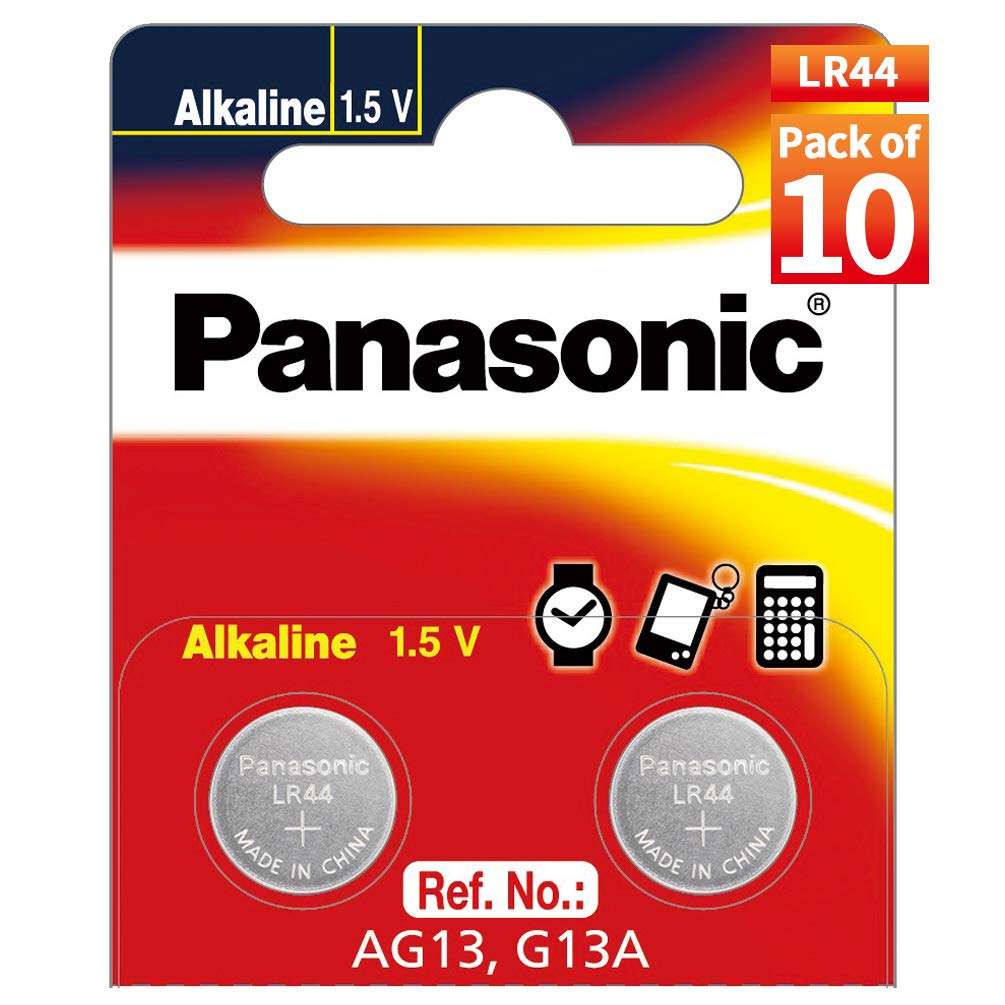 Panasonic Alkaline A23 12V Battery, Pack of 5 & LR44 Alkaline Coin Battery 1.5 v- Pack of 10 Provide Long Lasting Power in a Variety of Devices,from keyless-Entry fobs to Toys 6