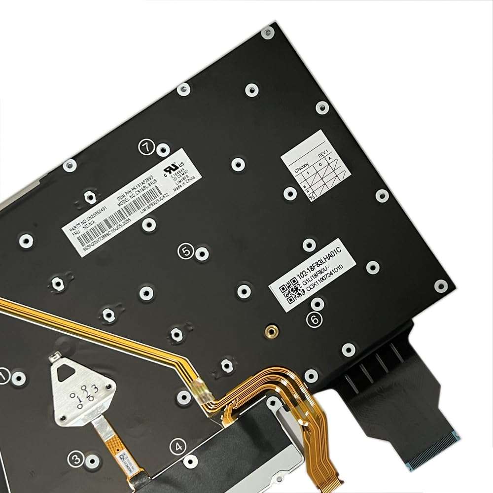 Zahara RGB Grey Touchpad Trackpad Clickpad Keyboard Backlight Backlit Replacement for Lenovo ThinkPad X1 Yoga 4th Gen 20QF 20QG 20SA 20SB 6