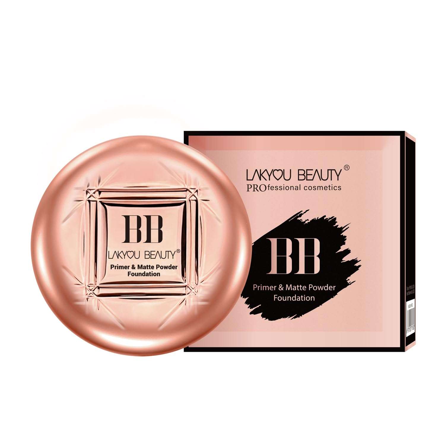 Lakyou Beauty 2in1 BB Compact Powder | Primer + Matte Powder Foundation | Same Shade With Matte And Shimmery Effect | Long Lasting And Waterproof Formula | shade-04(Natural Nude) | 30g 3