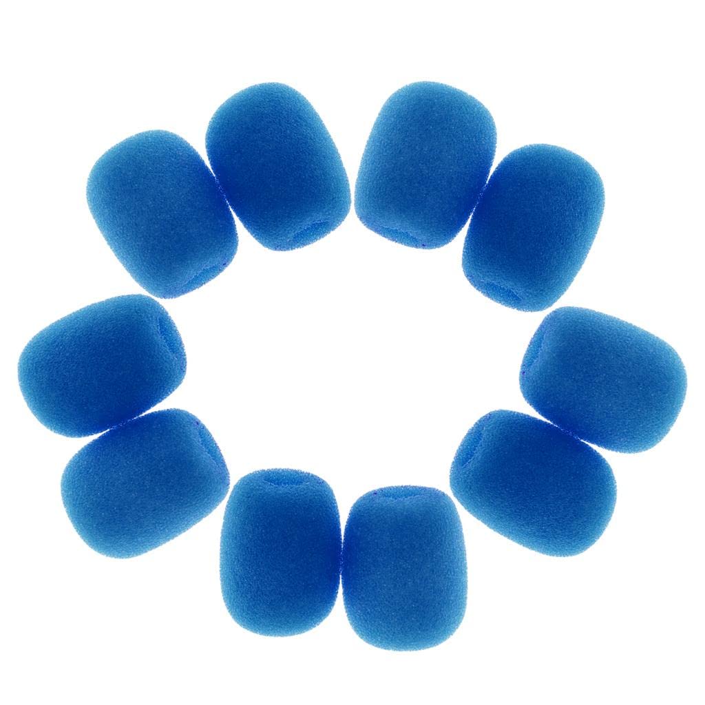 Optimuss 10 Pieces Small Lapel Tie Microphone Sponges Protection Cover 1.1 x 0.86 x 0.31inch Blue 3