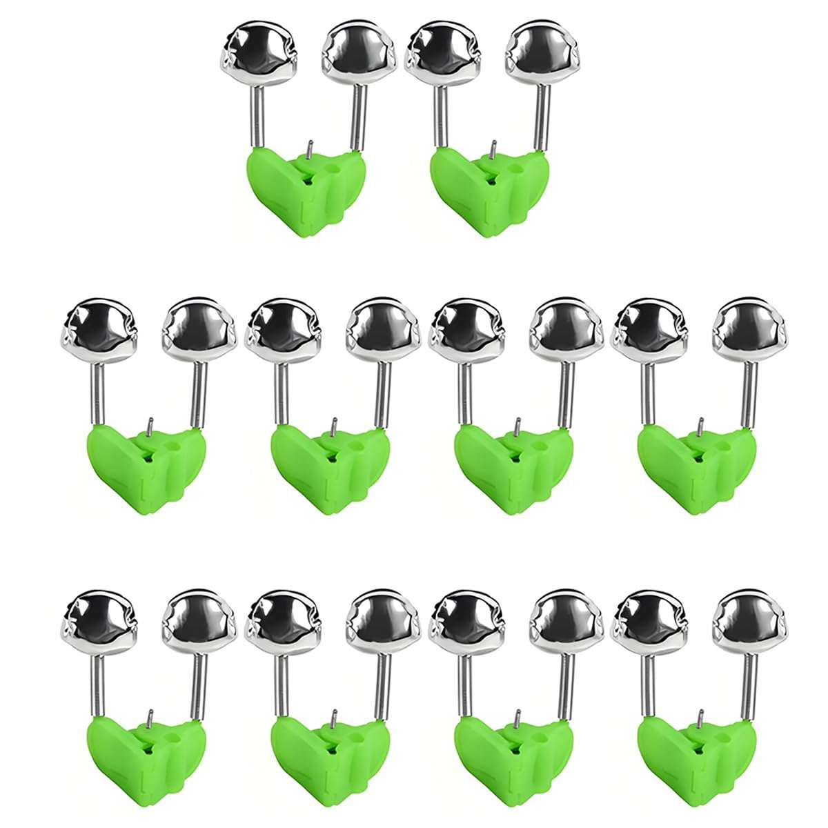 Fishing Bells for Rods - Extra Loud Dual Alert Alarm Clips for Fishing Rods, Types of Fishing (10Pcs) 2