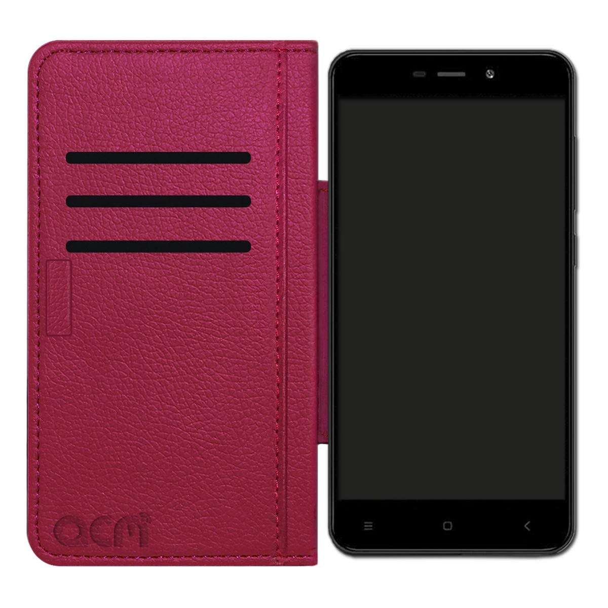 ACM Rich Leather Flip Wallet Front & Back Case Compatible with Mi Redmi Note 10 Pro Mobile Flap Magnetic Cover Pink 3
