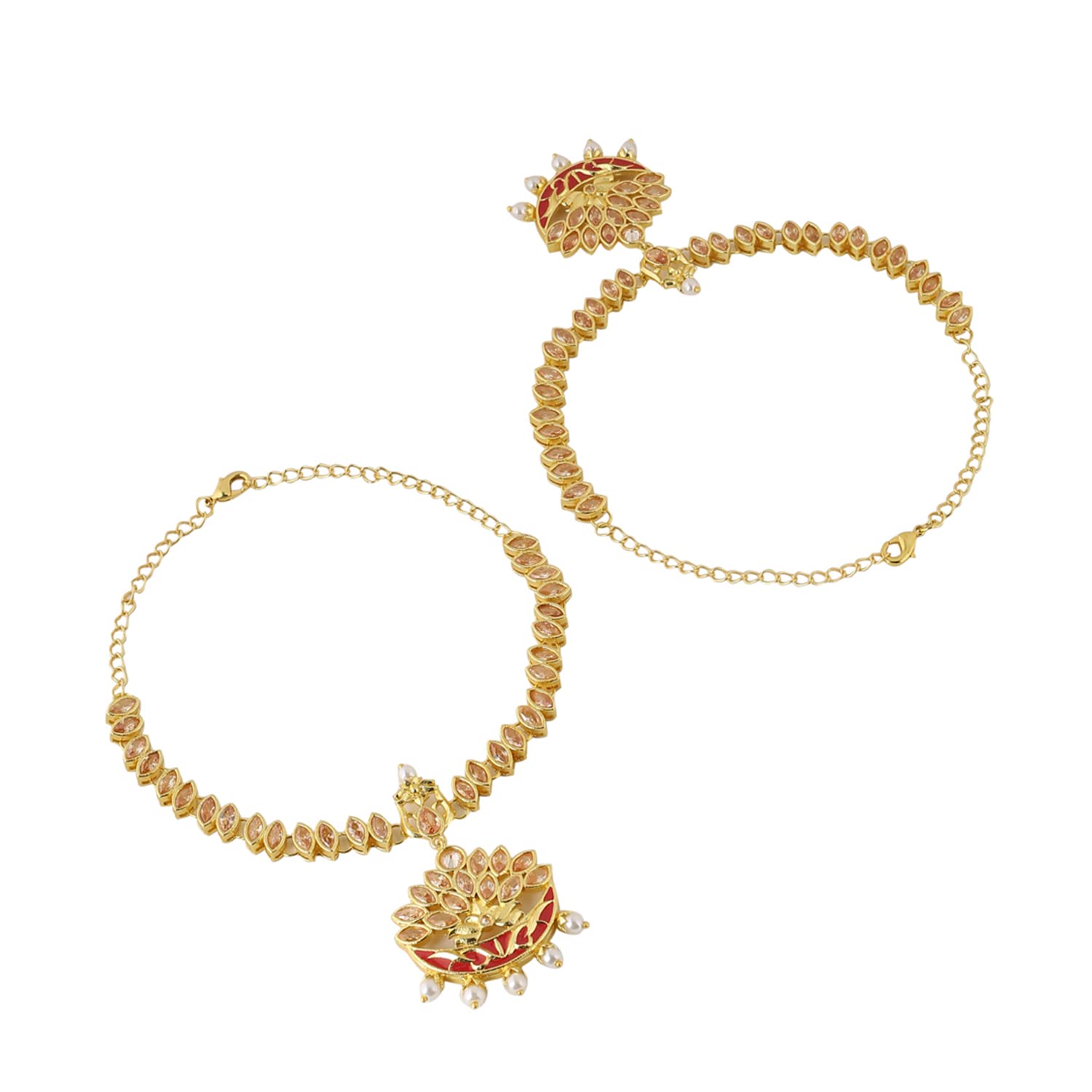 Voylla Apsara Bridal Pearl Drops Armlets 4