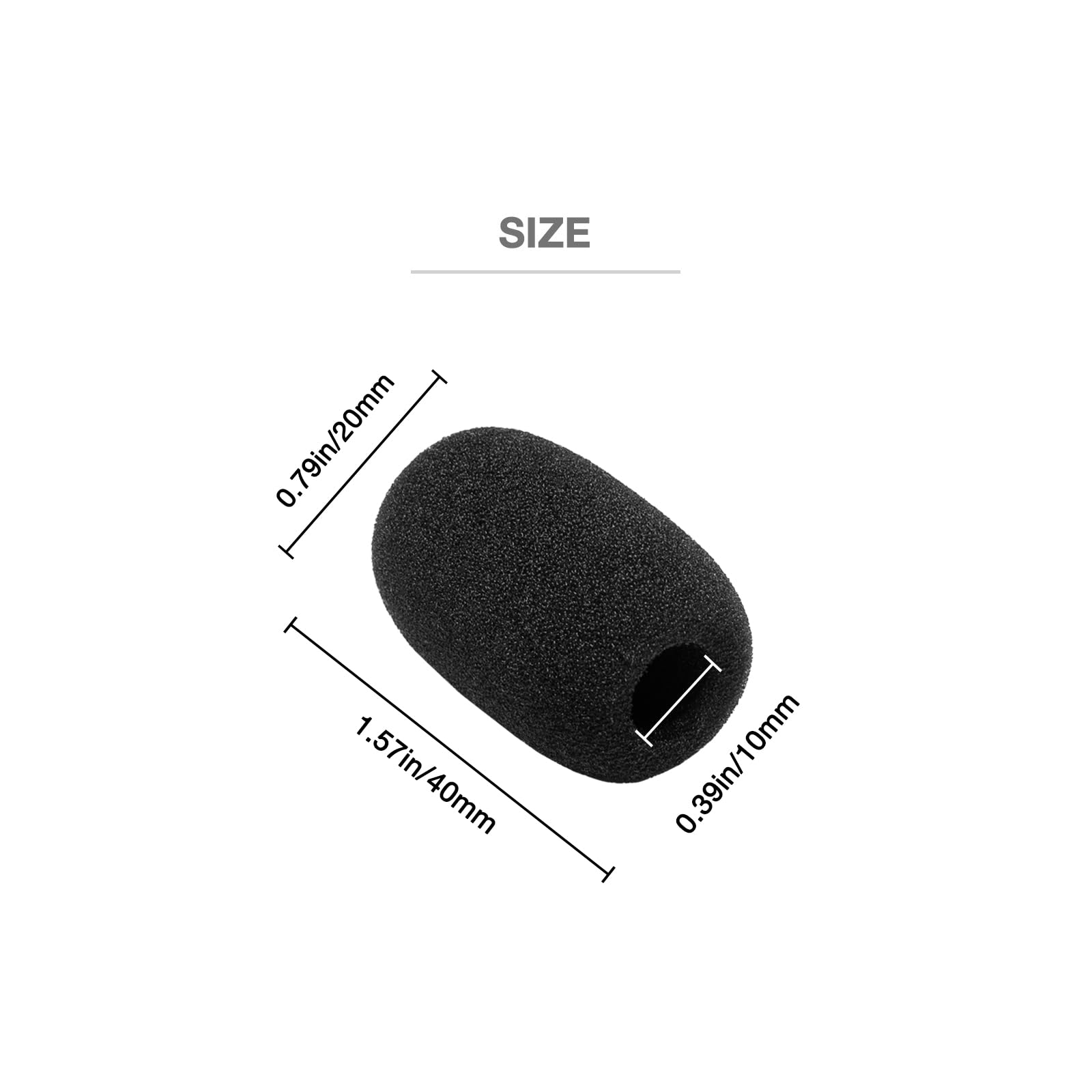 Voarmaks 4-Pack Mic Foam Covers Compatible with Audeze LCD GX, Maxwell Gaming Headset, Audeze Penrose, Penrose X, Mobius, HyperX Cloud Orbit S Gaming Headsets + 12 O-Rings in 3 Sizes 4