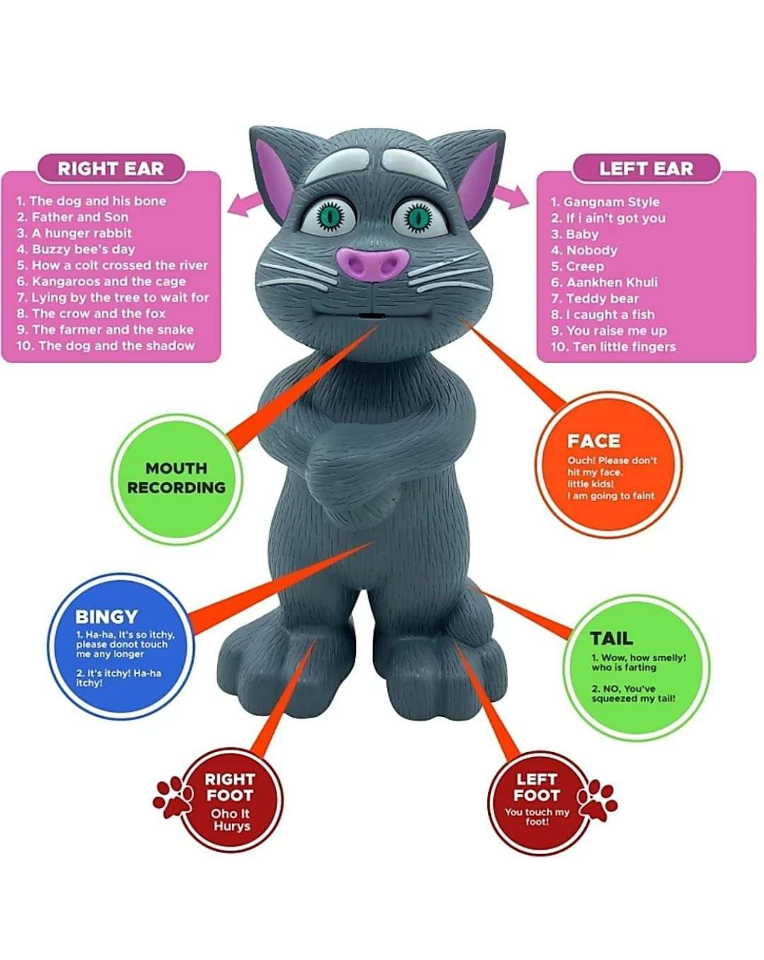 Musical Talking Toy cat Set of 2_ WG1001 5