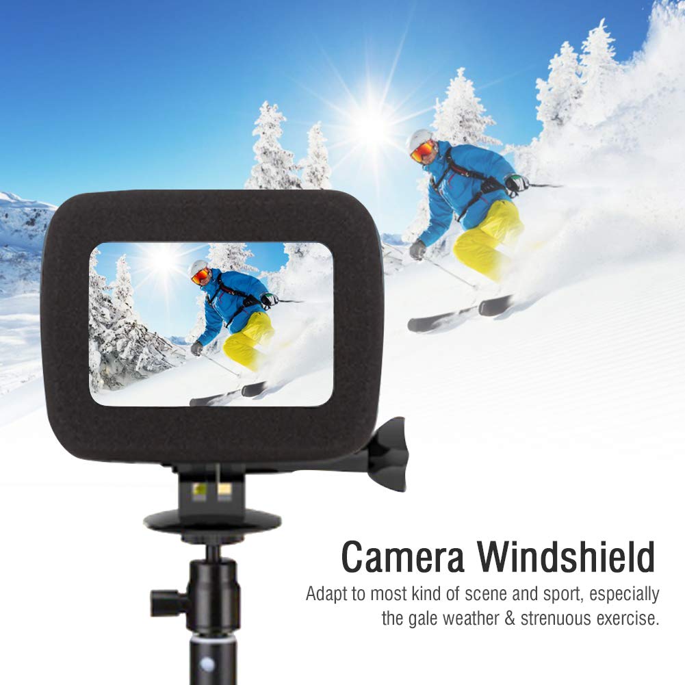 Lipstick containers Empty Other Sports Camera Accessories Action Camera Windslayer Windshield Noise Reduction Windproof Case for GOPRO HERO8 Black 4