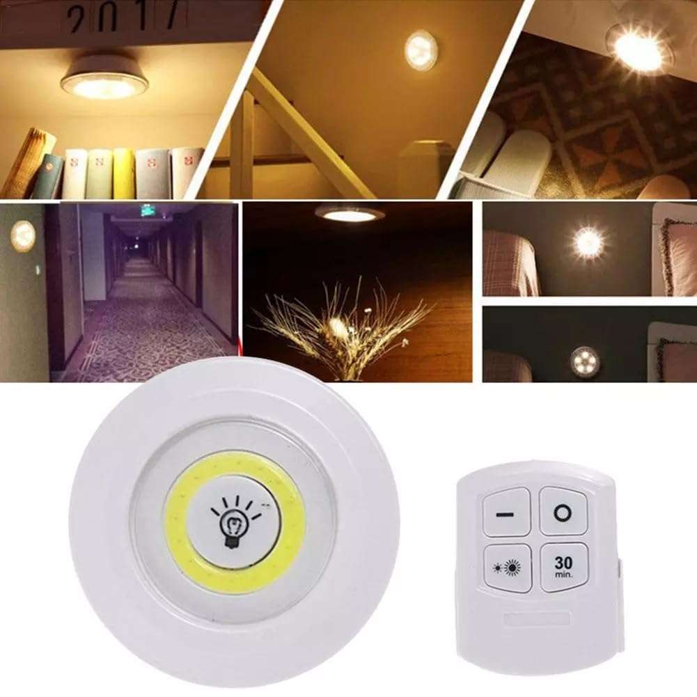 Eazories 3PCS Under Cabinet Light Wireless Smart LED Night Lamp Battery Power Remote Control Lamp for Kitchen Wardrobe Cupboard Stair Corridor Flush Mount Ceiling Lamp Flush Mount Ceiling Lamp 1