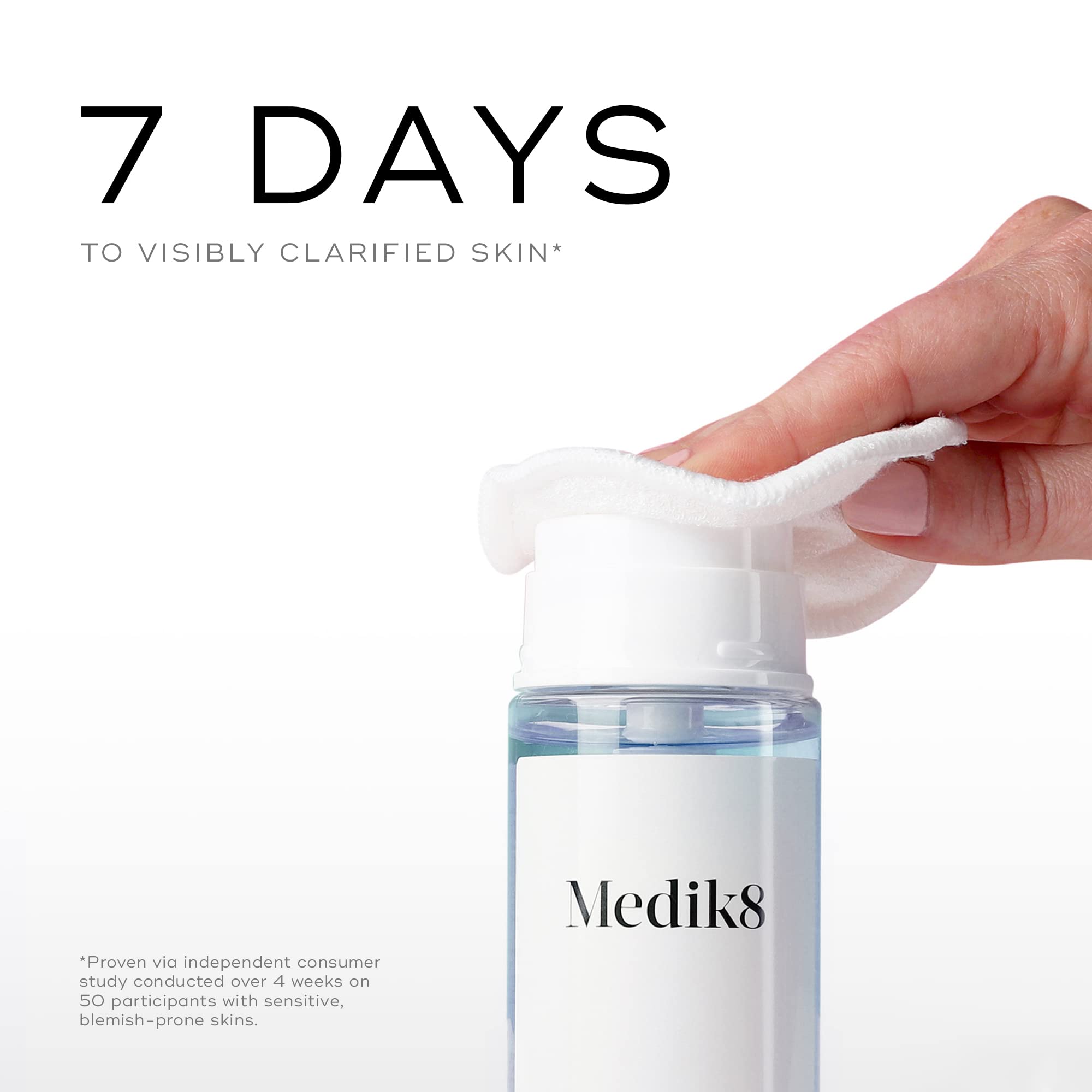Medik8 Press and Clear - Clarifying Daily Facial Exfoliant - Exfoliating BHA Toner - Gentle-Release Salicylic Acid - Fast Action on Blemishes - 5 oz 3