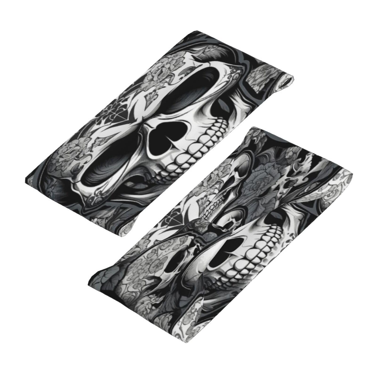 Burstdan Vintage Skull Ghosts Halloween Floral Gothic Sports Fitness Headband, Sweat Resistant Headband, Hair Band, Breathable Sweat Wicking Fitness Equipment Headbands for Women Men, Black 5