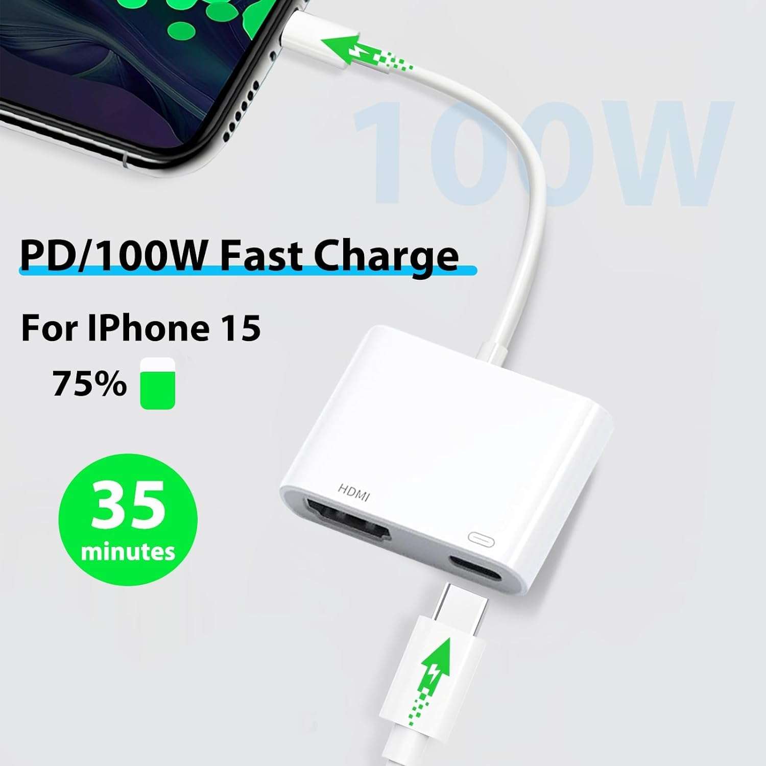 Lightning to HDMI Adapter Cable for iPhone,[Apple MFi Certified] 1080P HDTV Cable Adapter Digital AV Sync Screen Connector Compatible with iPhone/iPad/iPod on HD TV Monitor Projector 4