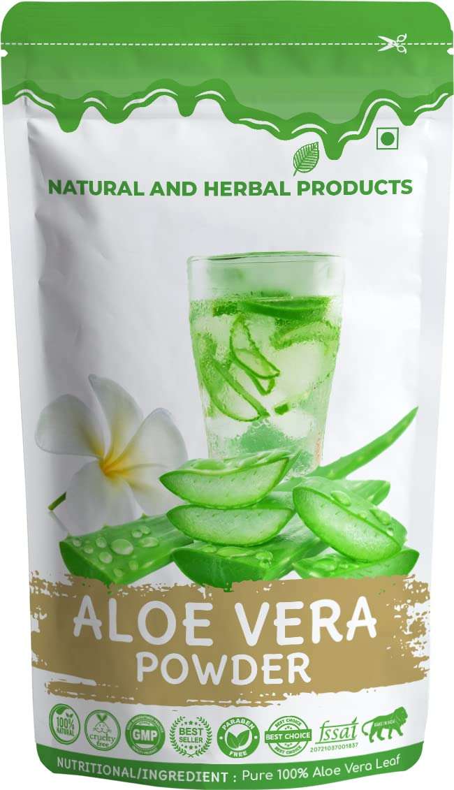 Aloe Vera Leaf Powder/Aloevera/Herbal Hair Growth For Men And Women/Natural Hair & Skin, Face/Food Grade/Juice/Edible/Drinking/Eating/Pure/Pure/Organic/Skin Whitening Face 1