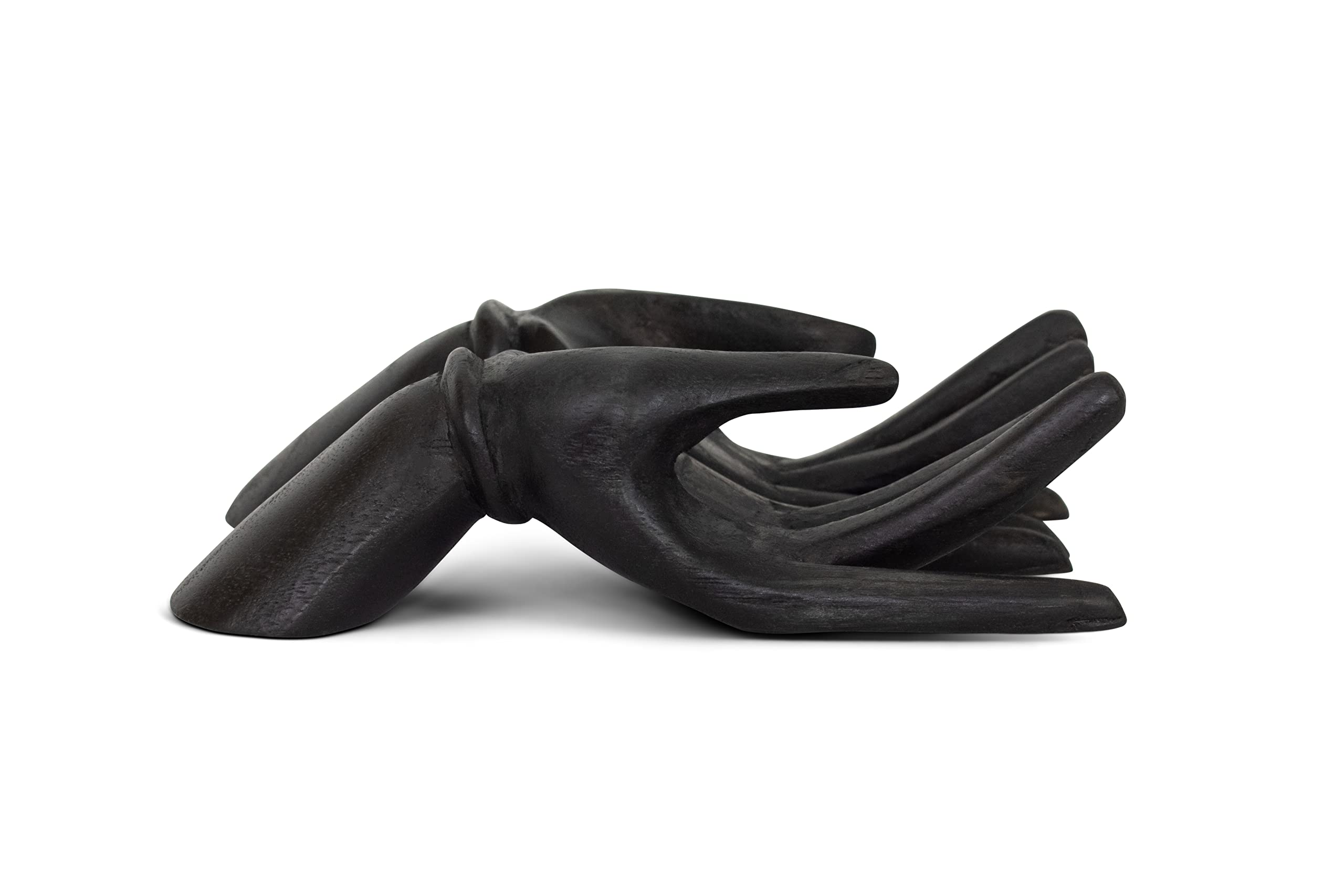 G6 Collection Wooden Handmade Business Card Stands Holder Wood Hand Carved Decor Accent Decoration Gift Bar Art Handcrafted Decorative Artwork (Black) 3