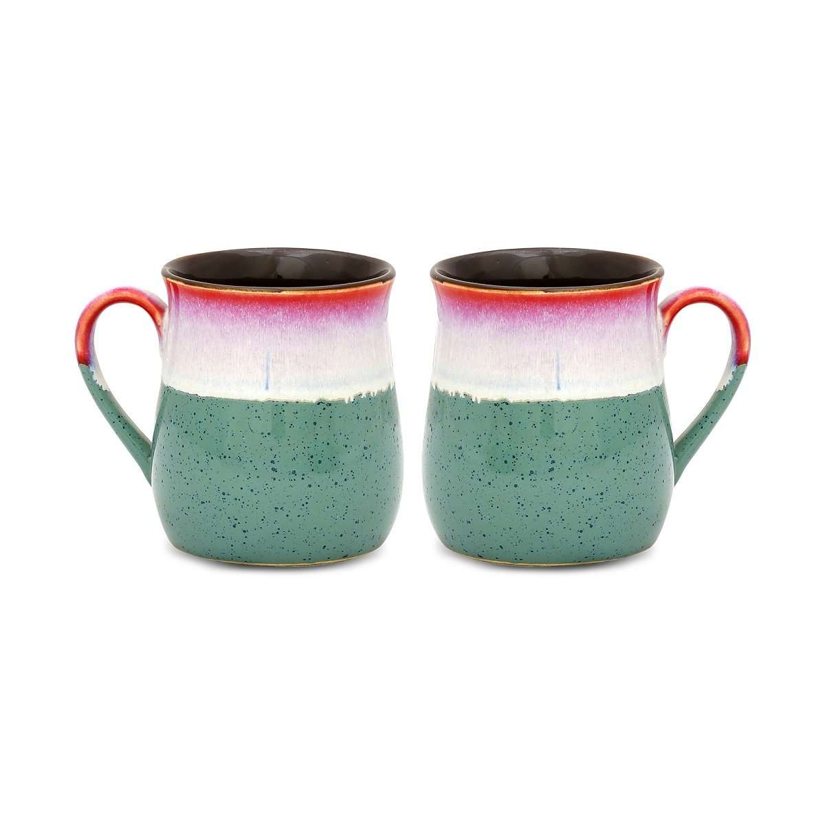 Caffeine Ceramic Handmade Multicolor Studio Tea Cups (Set of 6) 4