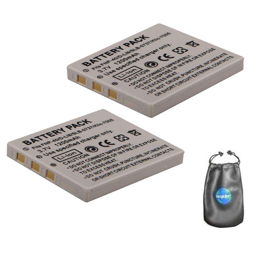 ValuePack (2 Count): Digital Replacement Camera and Camcorder Battery for Fujifilm NP40, FinePix: F402 - Includes Lens Pouch 1