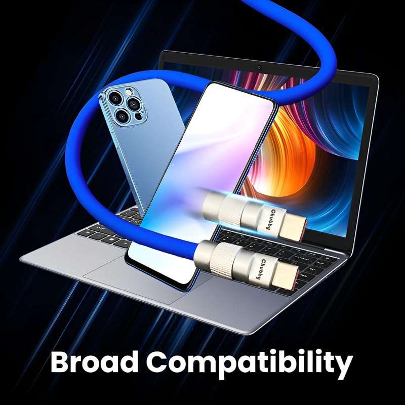 GentsStride Chubby 2.0 Durable Fast Charging Cable USB Type-C Cables Ultra-Thick Silicone Cord USB-C to USB A Cable for Cell Phones, Android Devices and More, Red, USB-A to Type-C, 3.3 FT 5