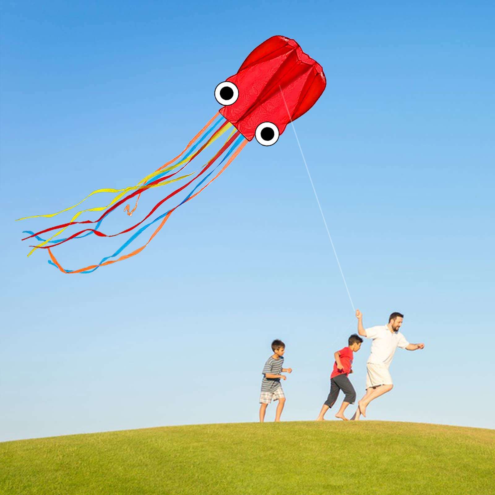 Mint's Colorful Life Octopus Kite (Purple Spotty&Green&Red) 4