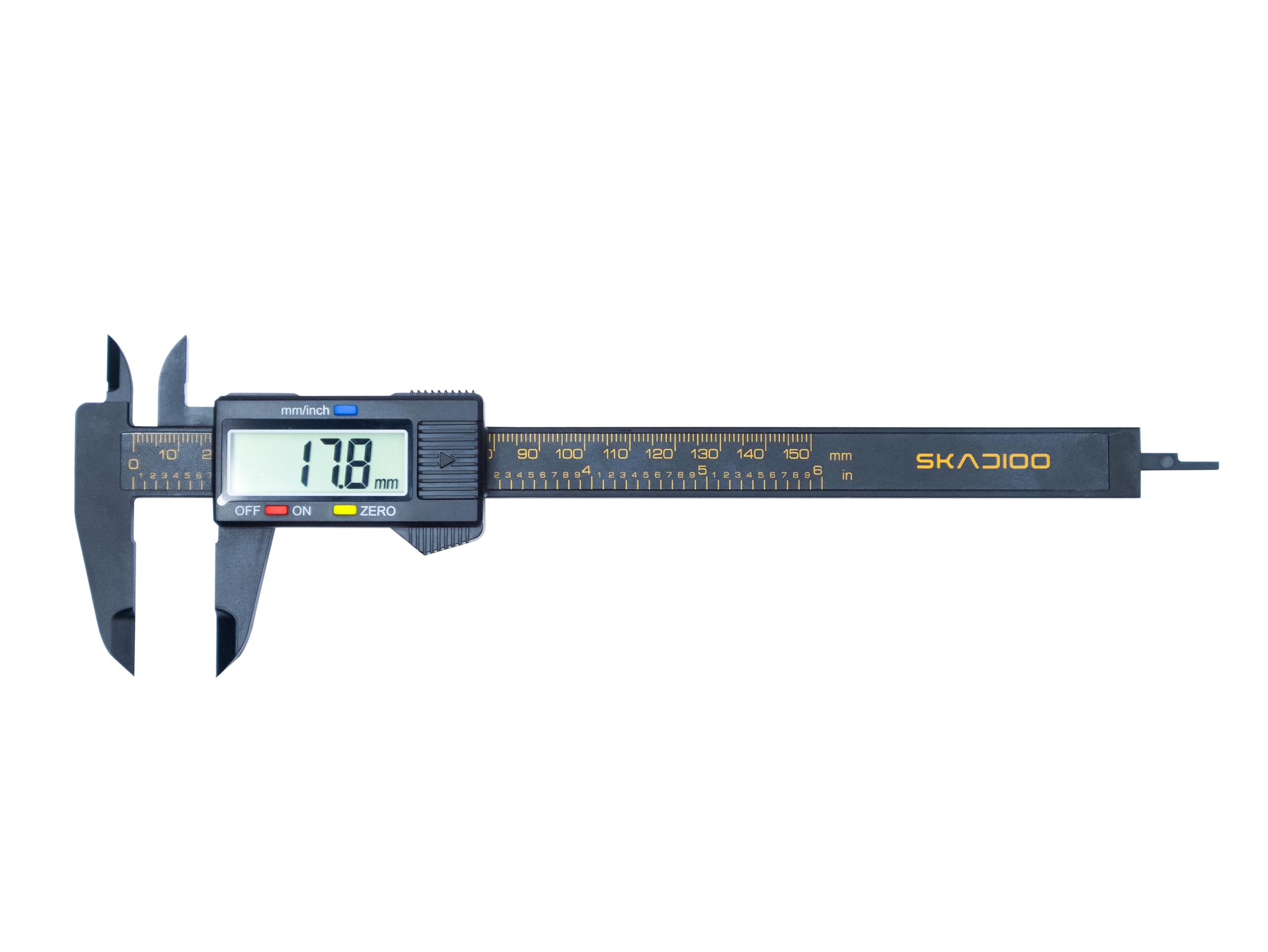 SKADIOO Black Plastic Vernier caliper, Digital vernier caliper, Vernier caliper digital, Vernier caliper 6 inch, Electronic Vernier Caliper Gauge Micrometer, Vernier Caliper with LED Screen,black,1 pc 5
