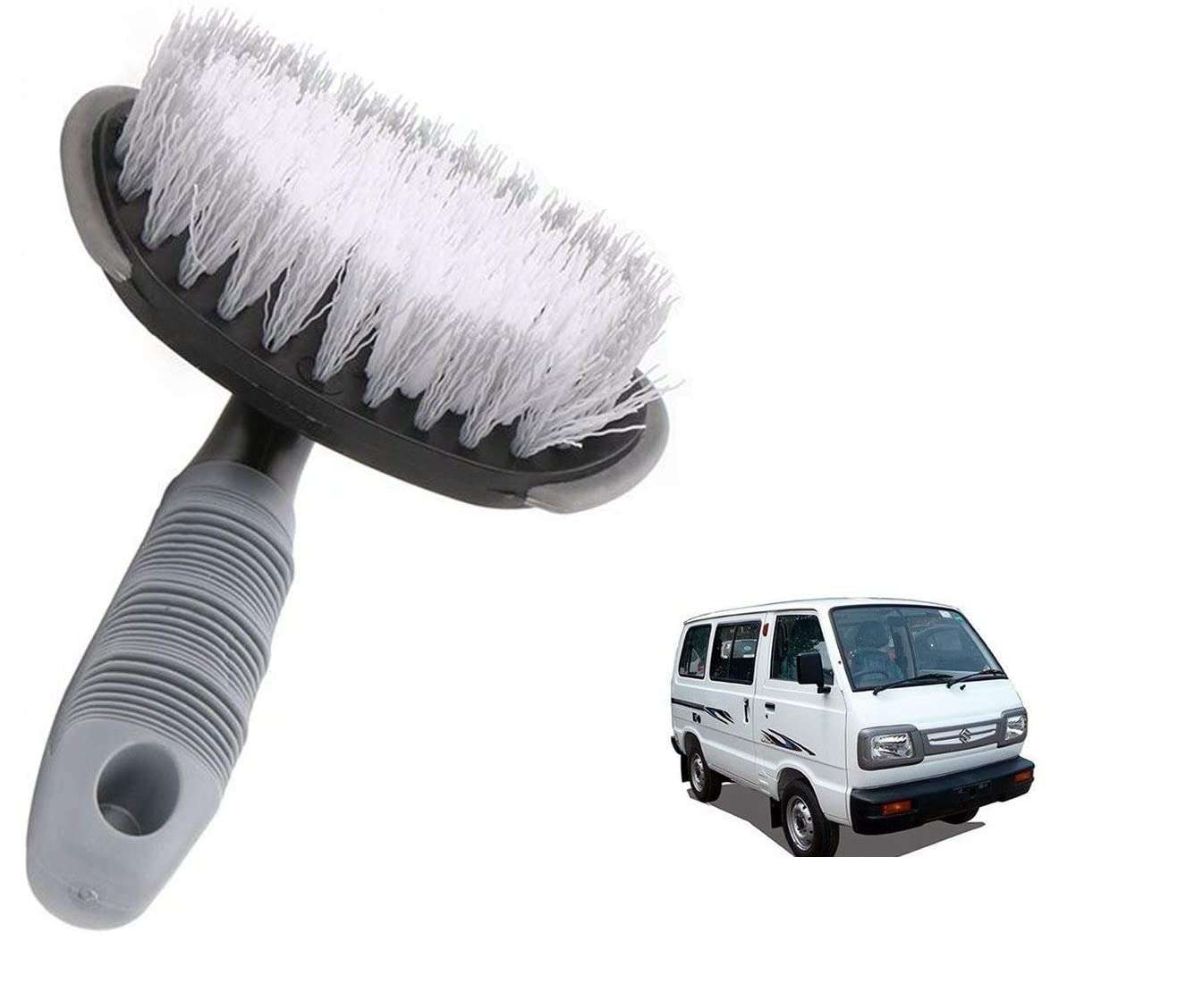 Auto Addict Wheel Tire Scrub Brush Hub Clean Wash Useful Brush Car Washing Cleaning Tool for Maruti Suzuki Omni 1