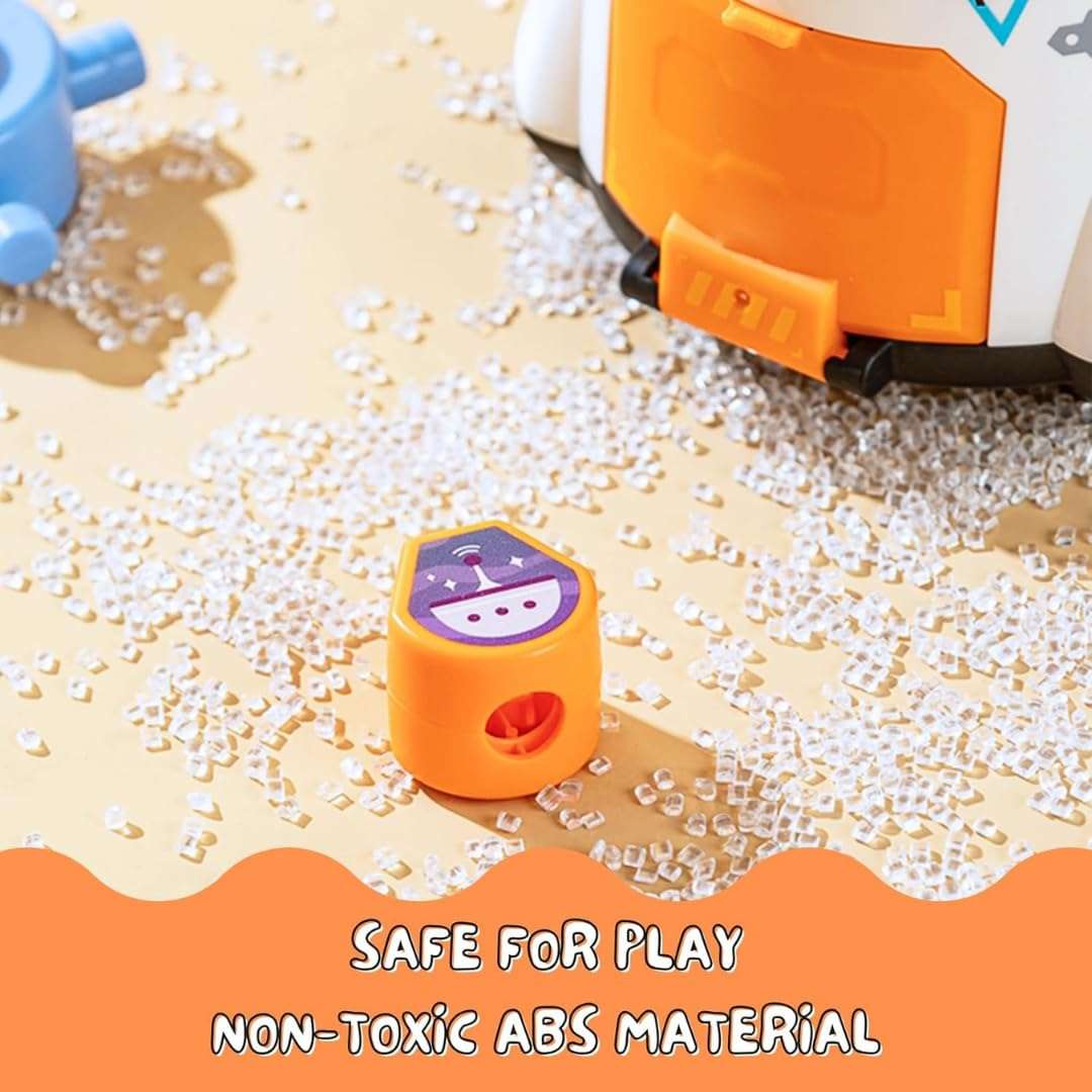 MiniExplorer Premium Montessori Spaceship Toy for Toddlers | Color and Shape Sorting, Stacking & Building Blocks, Lacing Beads Set for Preschool|Gift for 2+ Year Old Boys and Girls, 1 Piece 5