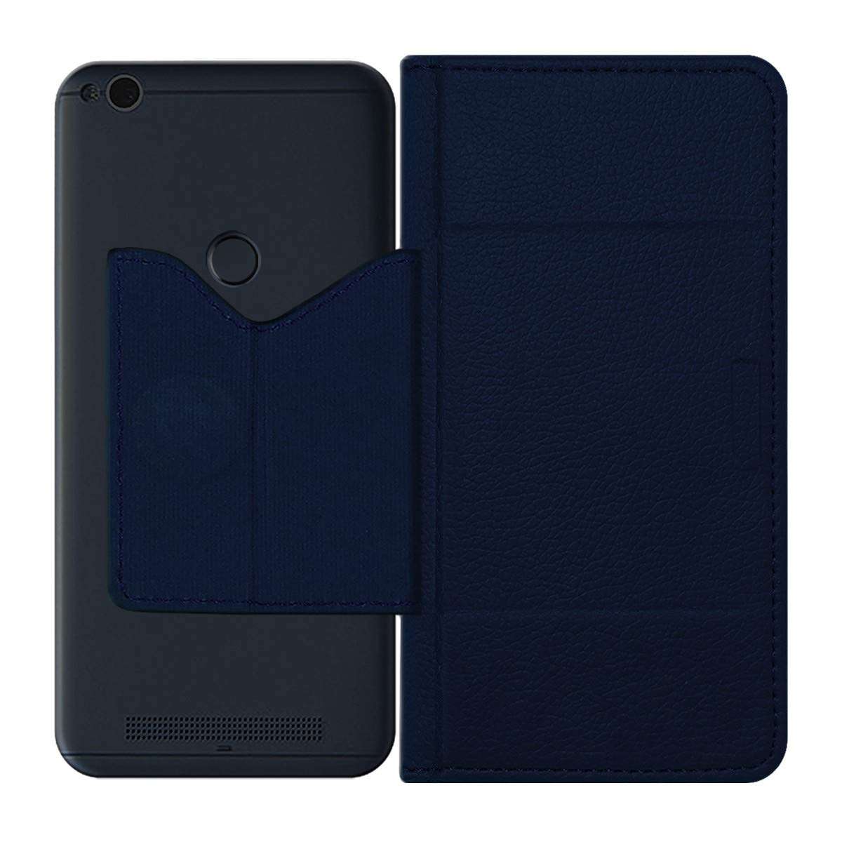 ACM Rich Leather Flip Wallet Front & Back Case Compatible with Mi Redmi Note 10 Pro Mobile Flap Magnetic Cover Blue 4
