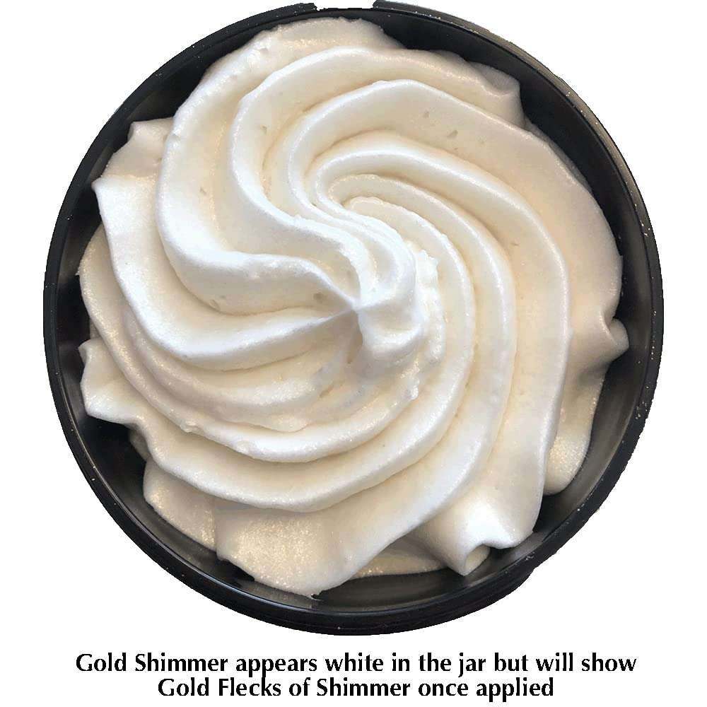 Glimmer Goddess Organic Whipped Body Butter - Subtle Level 1 Gold Shimmer, 4.0 oz 4
