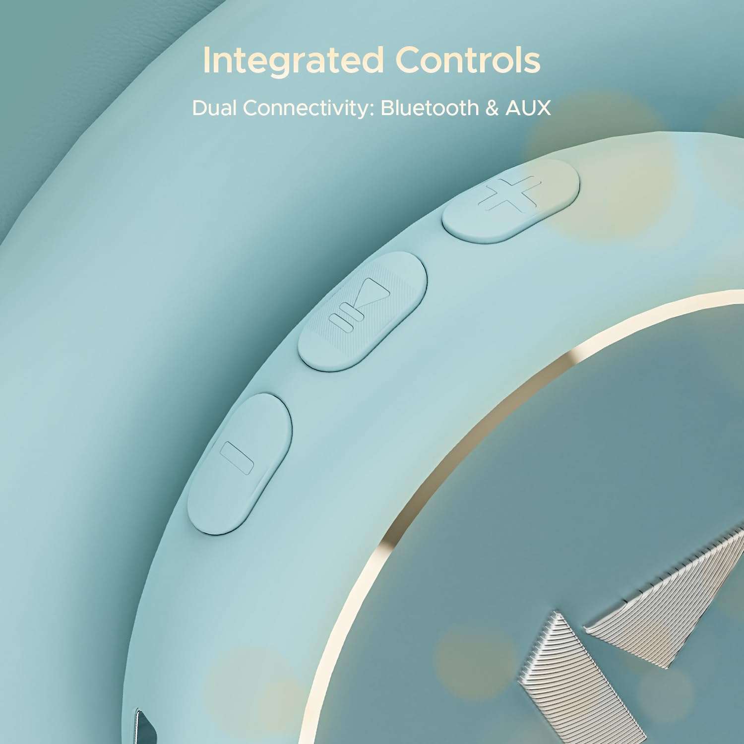 boAt Rockerz 450 Bluetooth On Ear Headphones with Mic, Upto 15 Hours Playback, 40MM Drivers, Padded Ear Cushions, Integrated Controls and Dual Modes(Aqua Blue) 5