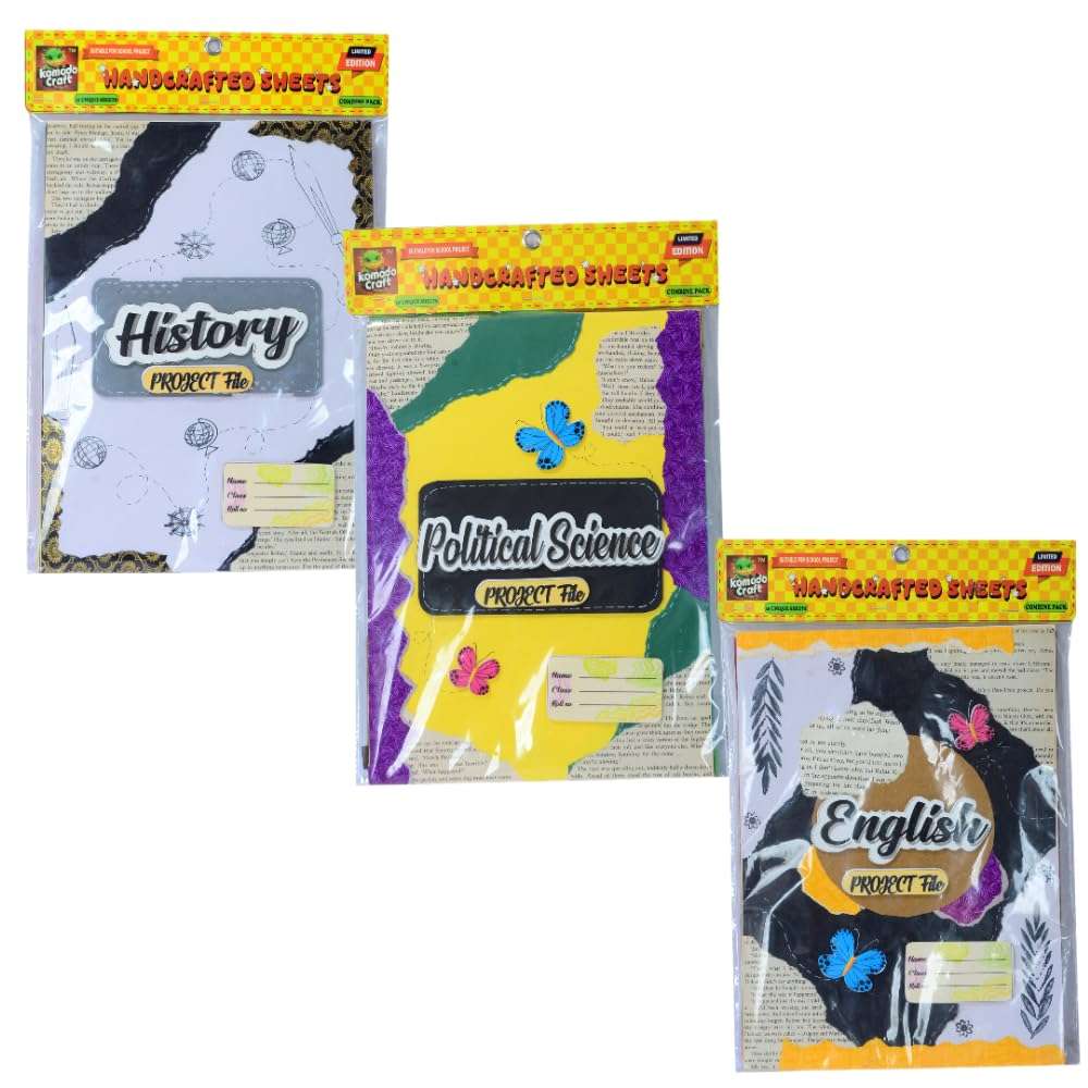 Komodo HANCRAFTED Sheets/Combo Pack/ENG + POL SCI + History / A4 Size Sheets 1