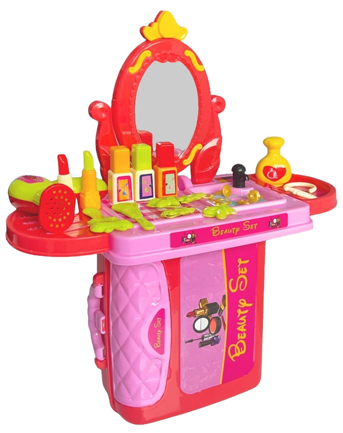 Mkv store 3 in 1 Cosmetic and Beauty Salon Toy Set with Handy Gift Set 21 Pieces (Multicolour) 4