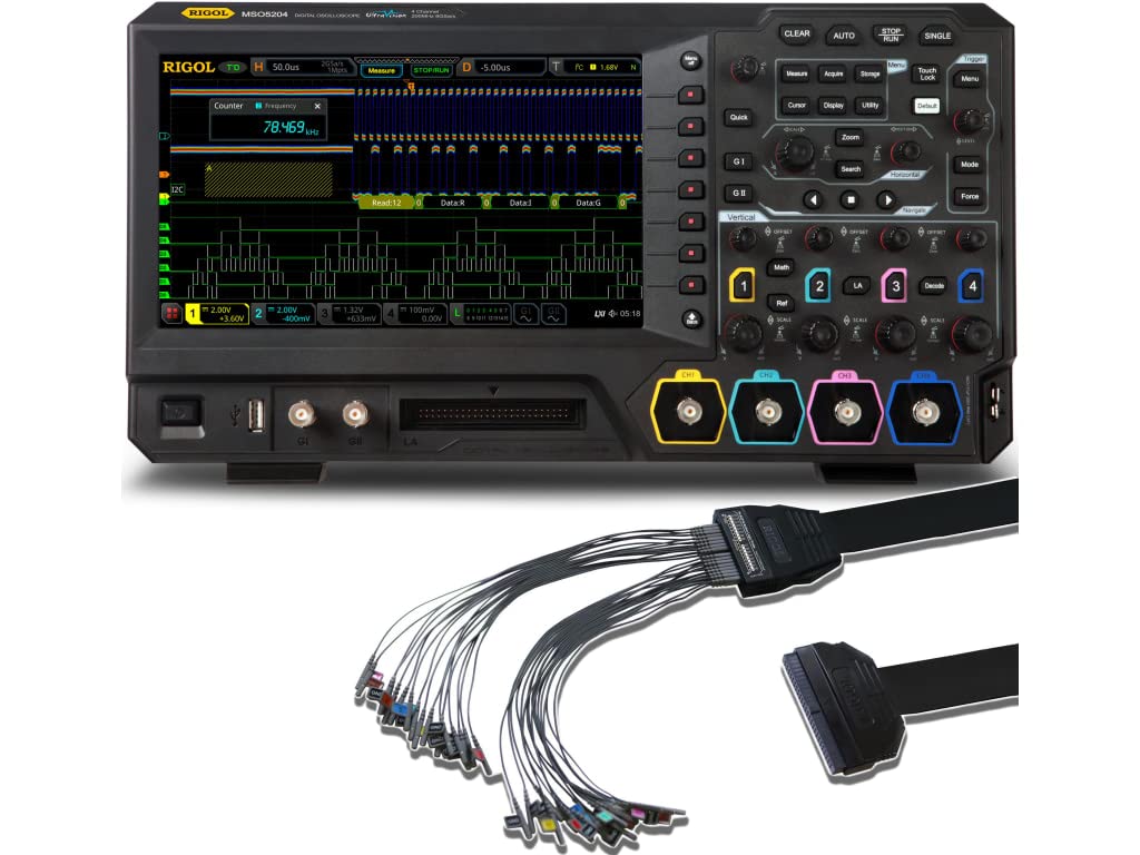 Rigol MSO5204 LA KIT - Four Channel, 200 MHz MSO with Logic Probe 1