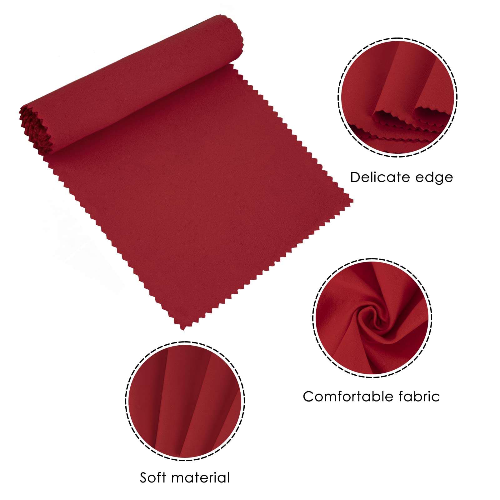Musiin Piano Keyboard Dust Cover for 88 Keys - Suitable for Grand Upright Pianos, Digital Pianos, and Electric Keyboards - Protective Key Cover Cloth (Classic Red) 4
