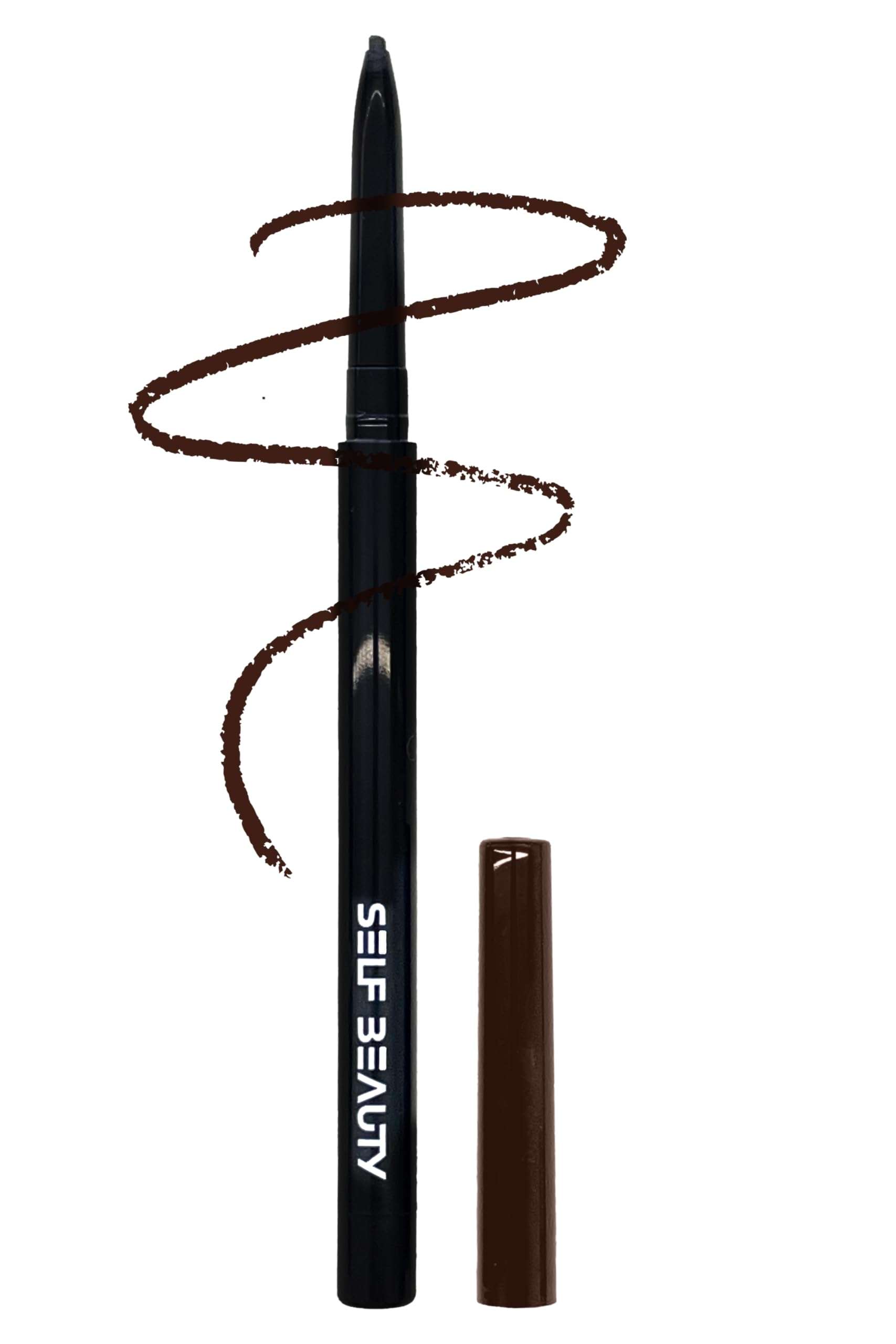 SELFBEAUTY Ultra Slim Waterproof Gel Eyeliner Pencil, Matte Brown, Retractable, Smooth Creamy Textured, Long Lasting, Waterproof, Smudge Proof, Easy Use 1