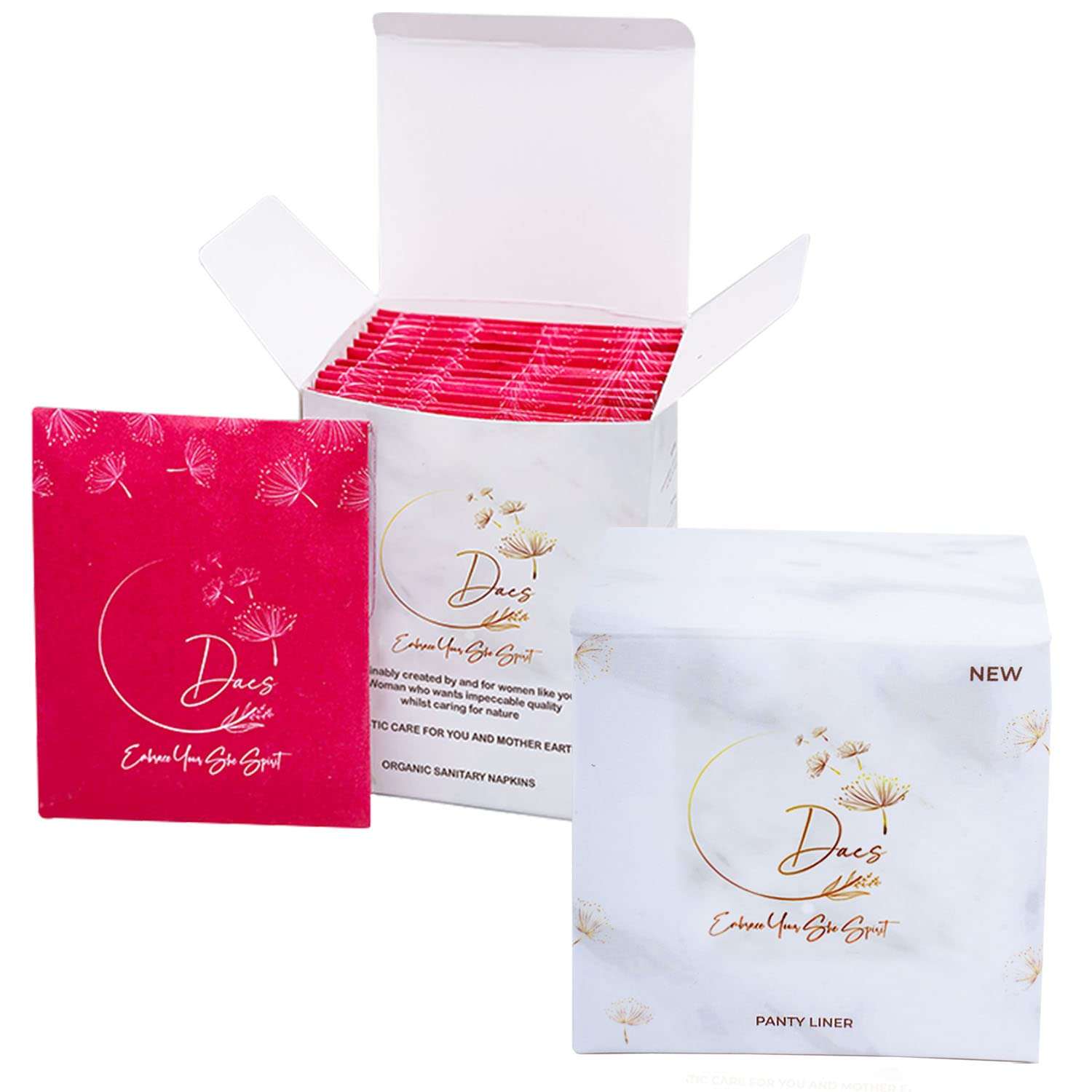 DAES Organic Cotton sanitary Pad | combo pack | 12 Heavy flow pads + 25 panty |Toxin-Free | Unscented | Ultra thin | Ultra soft | Vegan | Leakproof and Rash-Free | Super-Absorbent 1