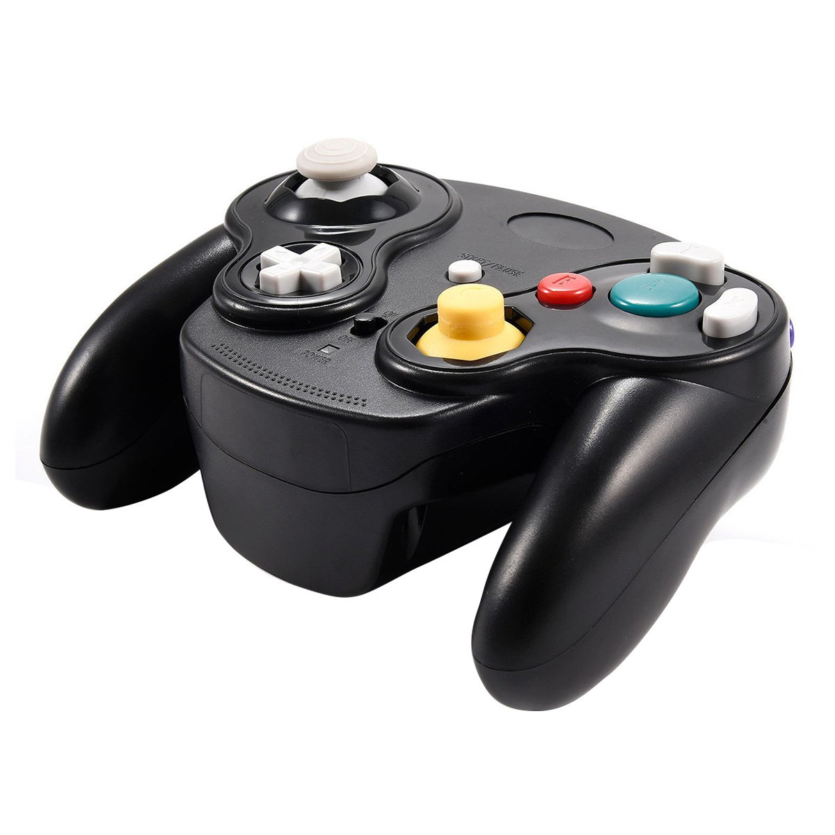 Veanic 2.4G Wireless Gamecube Controller Gamepad Gaming Joystick with Receiver for Nintendo Gamecube,Compatible with Wii (Black) 4
