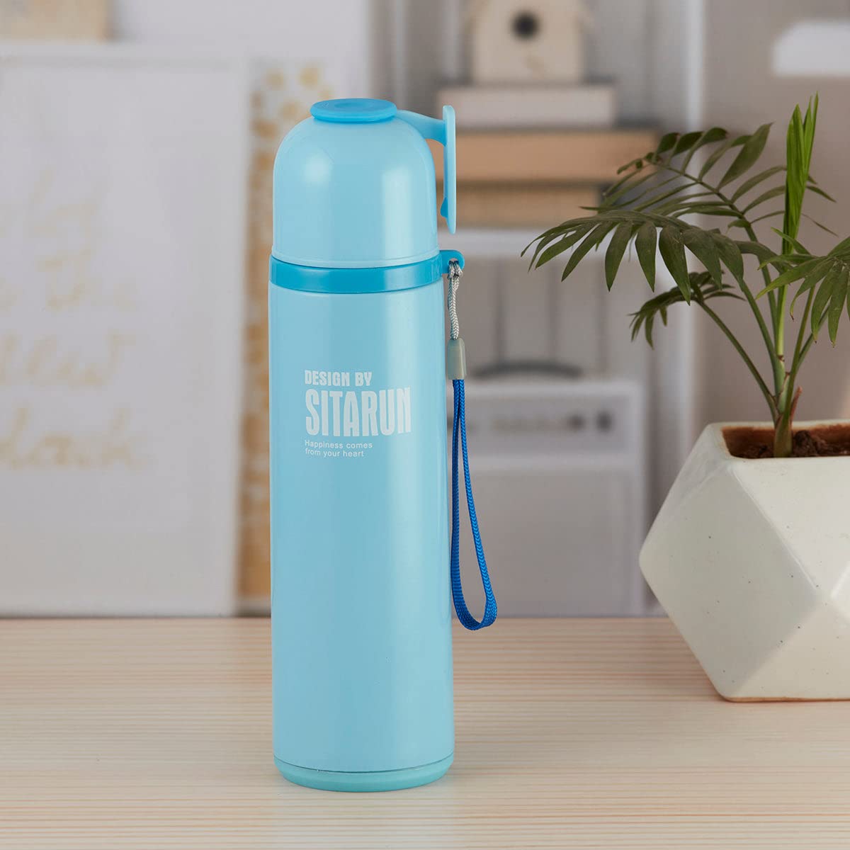 SaSaSa Stainless Steel Vacuum Insulated Double Wall Water Bottle for Home, Office, Travel and Sports, Leak - Proof Lid for Hot and Cold Liquids - 500ml (102-B) 1