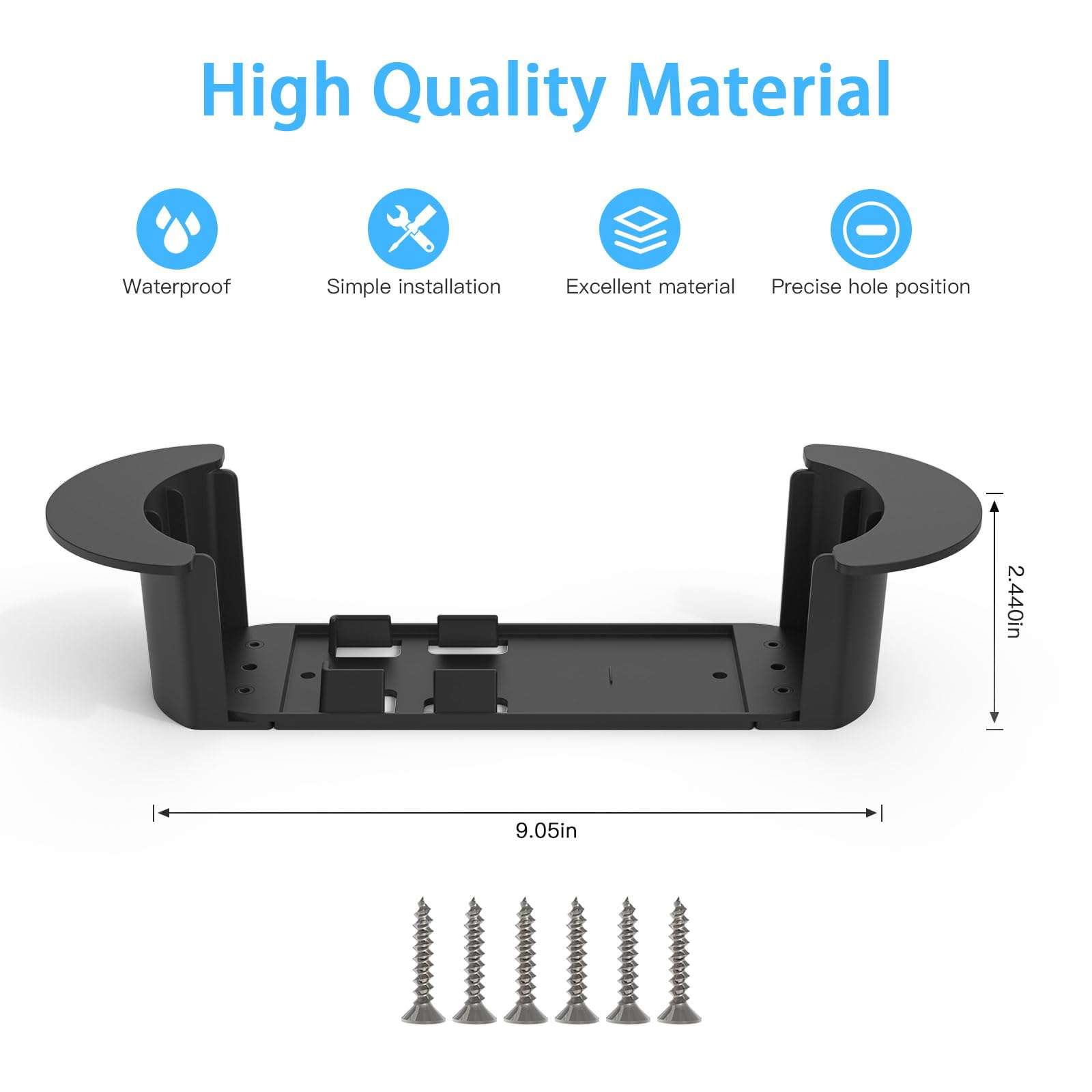 XLTTYWL Starlink Ethernet Cable Caddy, Starlink Mounting Kit ABS Stability Starlink Gen 3 Cable Management Accessories for StarLink Cable and Starlink V2 Ethernet Adapter(Black) 4