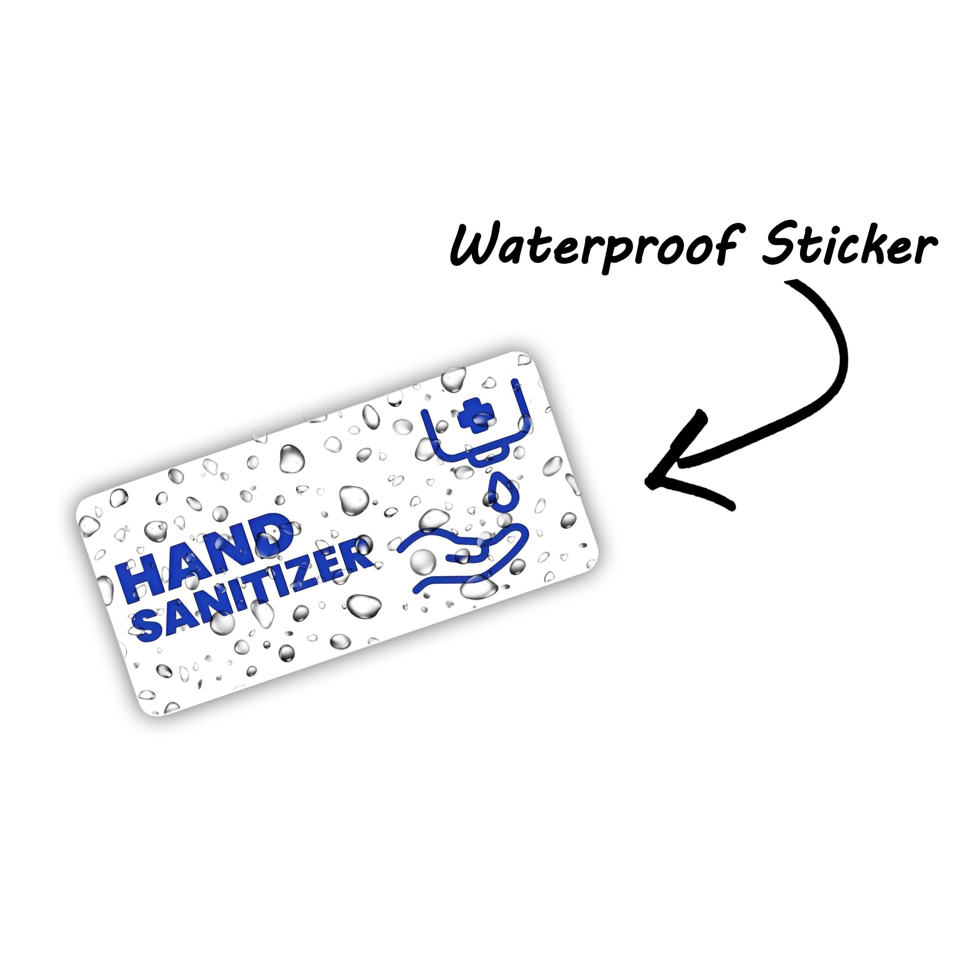 eDesign Hand Sanitizer Labels Stickers - 2x1 Inches - Self Adhesive Vinyl Hand Sanitizer Dispenser Stickers for Small Business (Pack of 4) 5