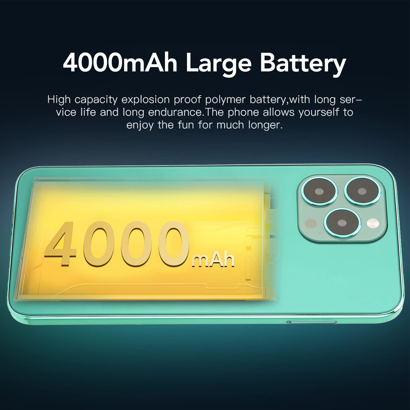 Unlocked Smartphone, 6.1 HD Screen Mobile Phone 2GB RAM 32GB ROM US 100240V for Call US Plug 6