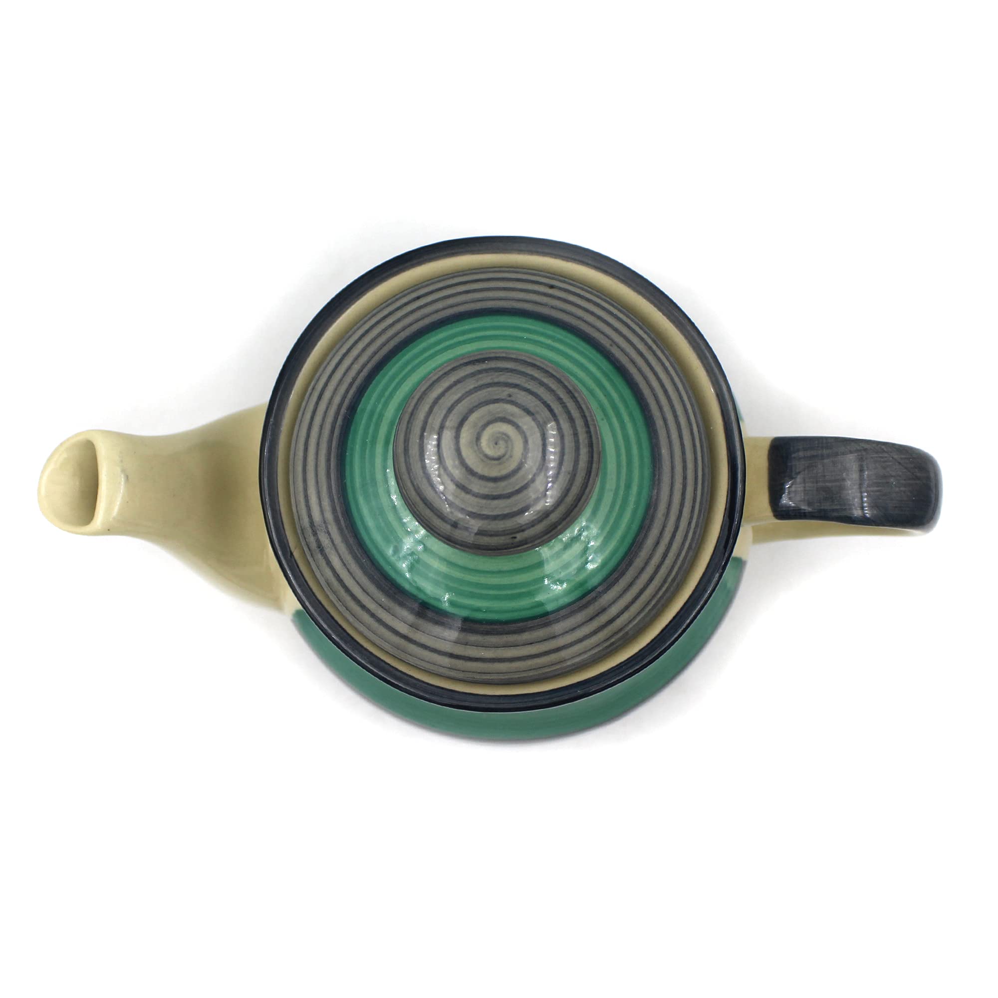 Potzo Urban Teapot, 450ML, Stoneware Handmade Ceramic Product (Sea Green) 4