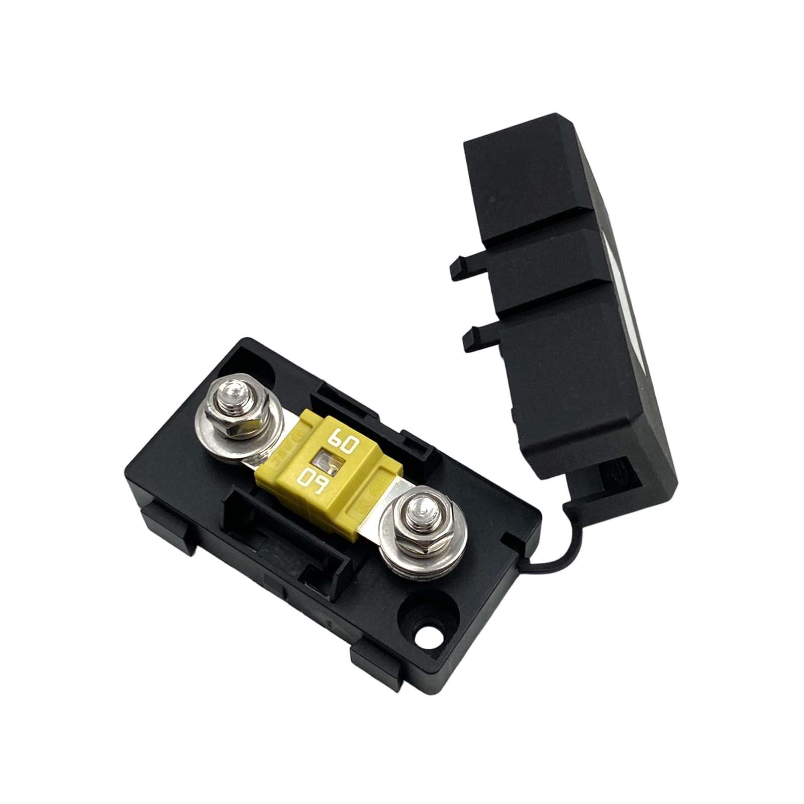 4Pcs 60 Amp High Current Fuse M6 Bolt-on Midi Fuse with 2Pcs Fuse Holders for Cars 4