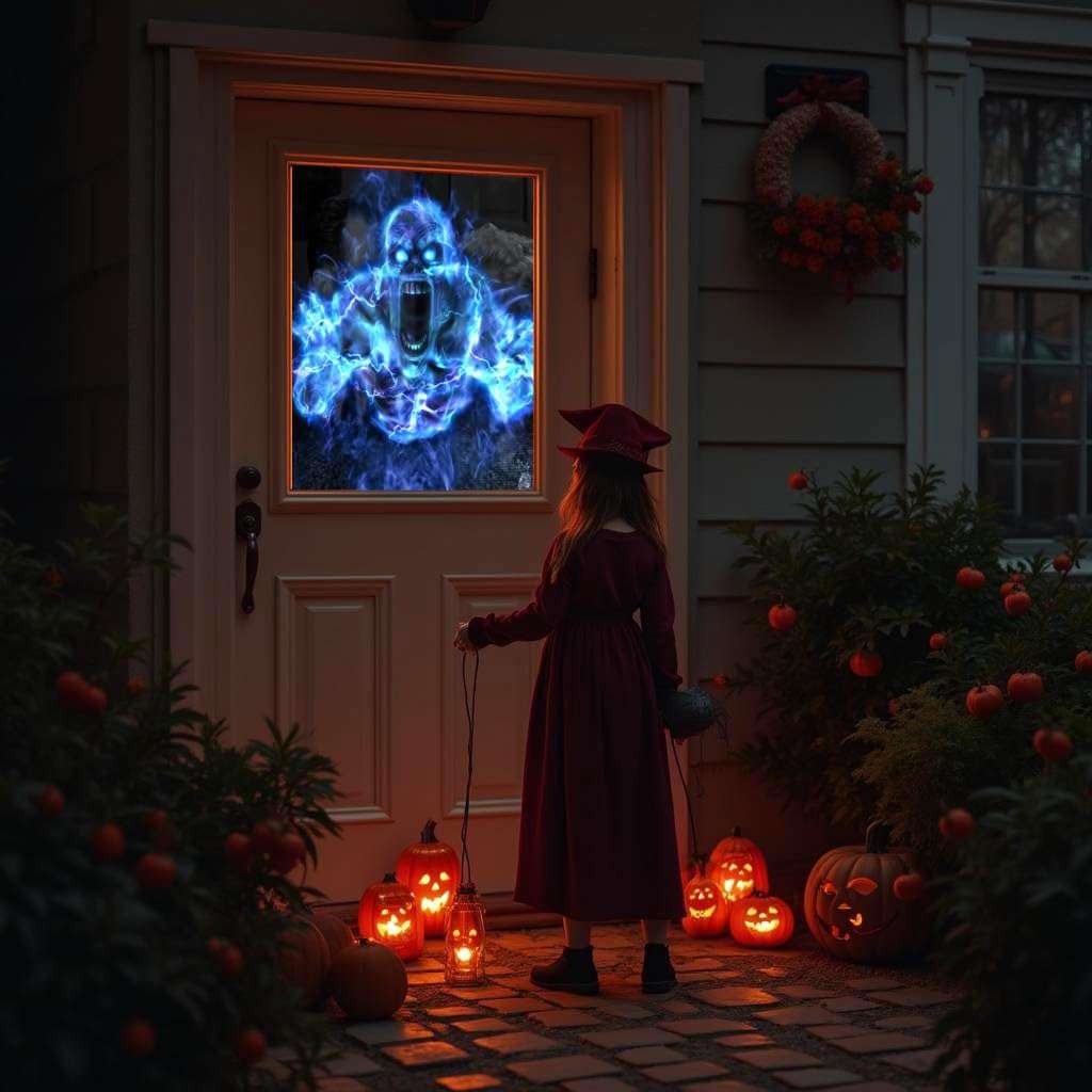 AtmosFEARfx Phantasms Halloween Digital Decoration DVD with Holographic Window + Reaper Bros® Window Projection Screens 3