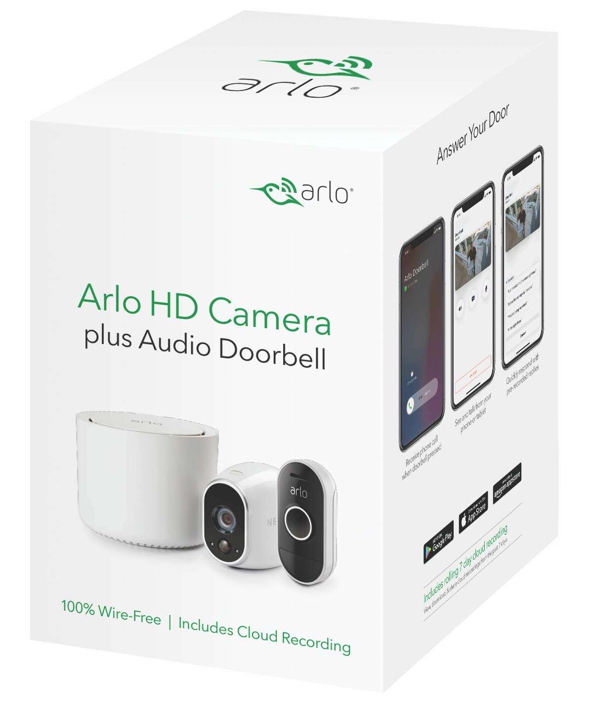 Arlo AAD1001-100NAS Audio Doorbell - Wire-Free, Smart Home Security, Weather-Resistant 4