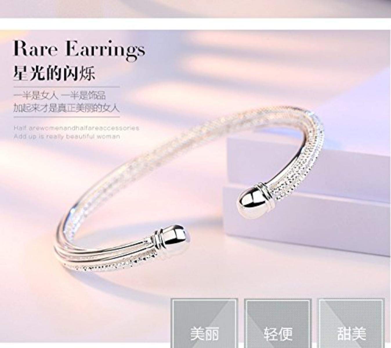 MYKI Shinny Sterling Silver Bracelet Kada for Women 3