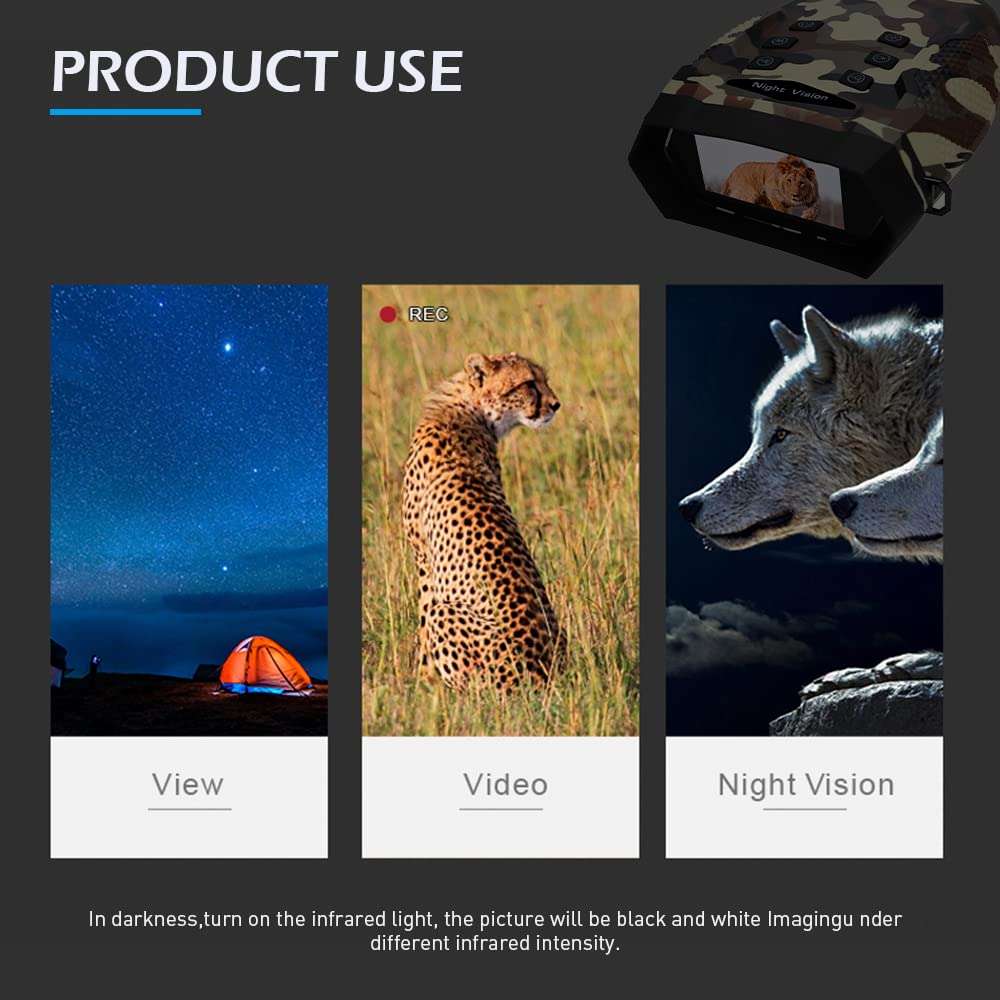 DUEBEL Digital Night Vision Goggles, 4K Night Vision Binoculars for Adults, can Save Photo and Video | 656yd Range, 8X Digital Zoom | Tactical Color Perfect for Hunting, Survival Gear, Security Etc. 4