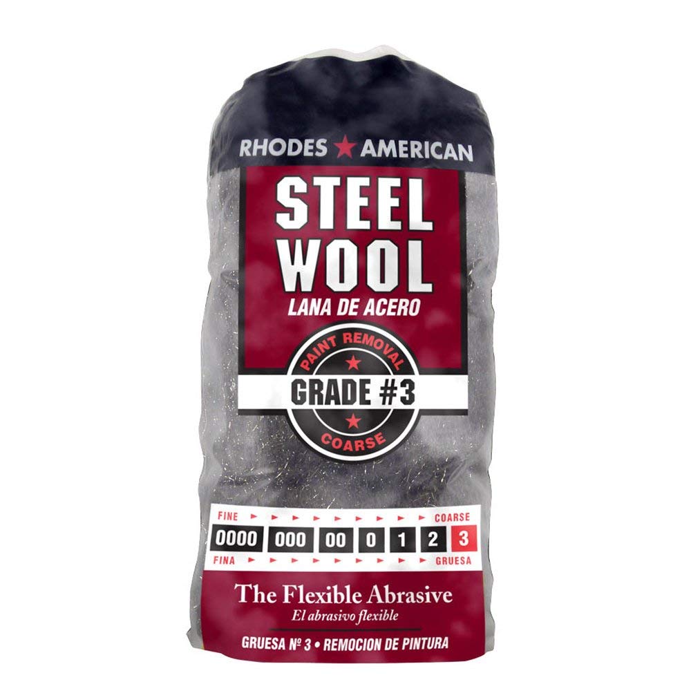 Homax Rhodes American Paint Removal Steel Wool, Coarse Grade #3, 12 Pads 1