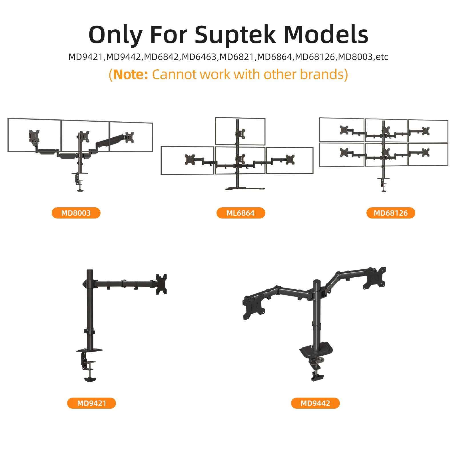 Suptek Monitor Mounting Plate for Suptek Monitor Computer Mounting System 75x75 and 100x100mm(MD6MB) 4