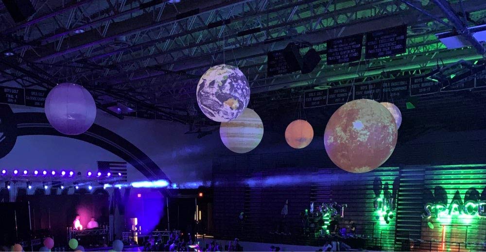 Sayok 0.25mmPVC 60'' Large Inflatable Planets Solar System (Eight Planets + Pluto + Sun + Moon-11pcs) Inflatable Planet Balloons with Air Pump for Children Early Learning Toys Educational Institution 6