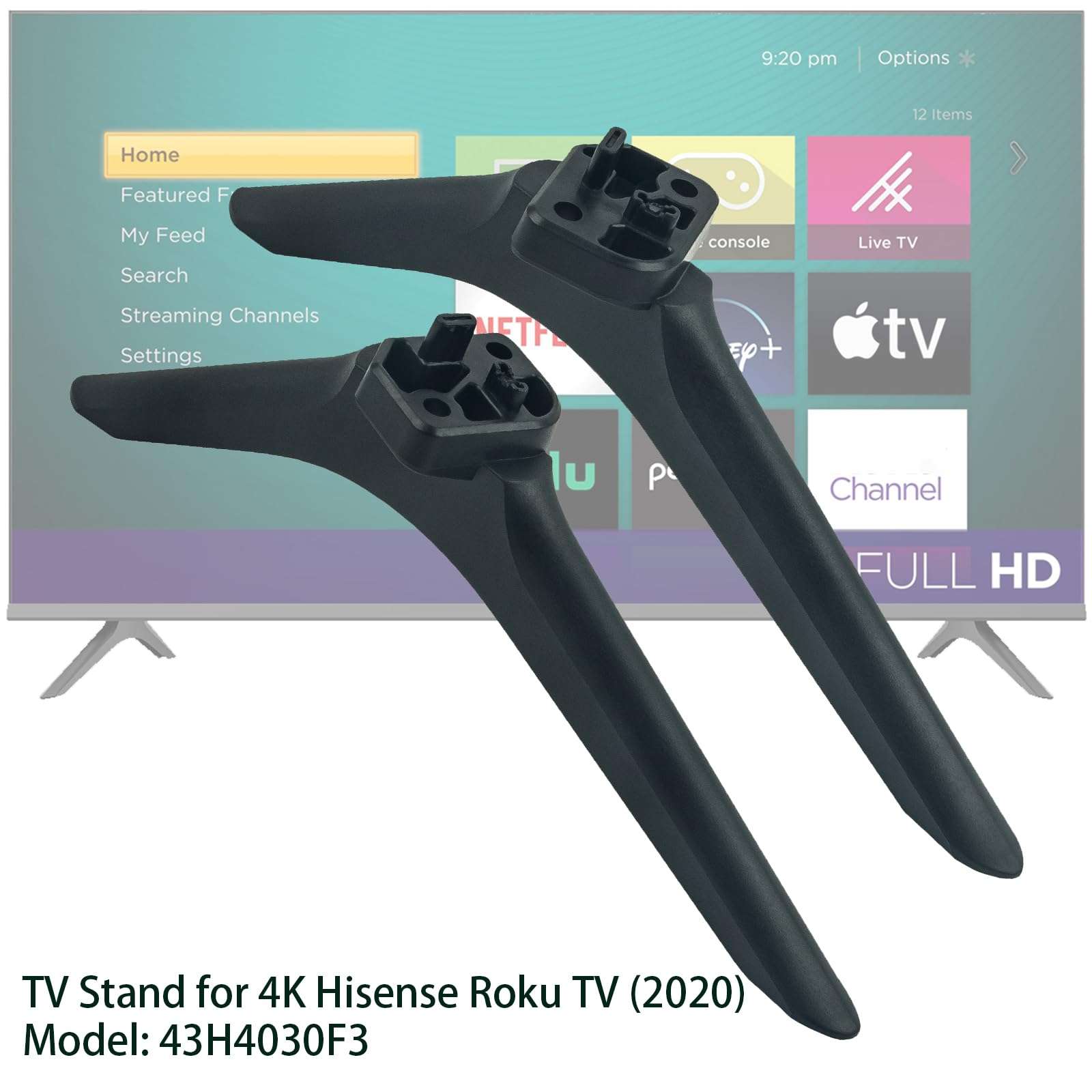 Replacement TV Base Stand, Fit for 4K Hisense R?KU TV (2020) 43H4030F3 3