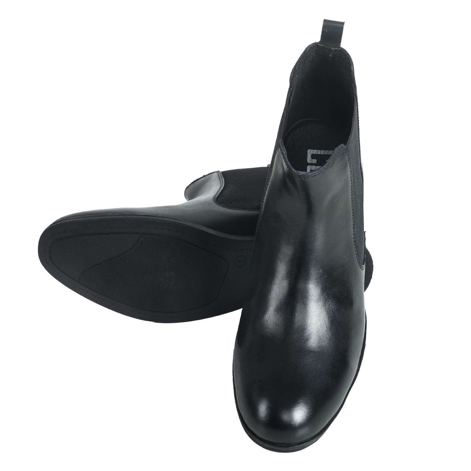 Men's Black Leather Chelsea Boots with Height (5.5) 4