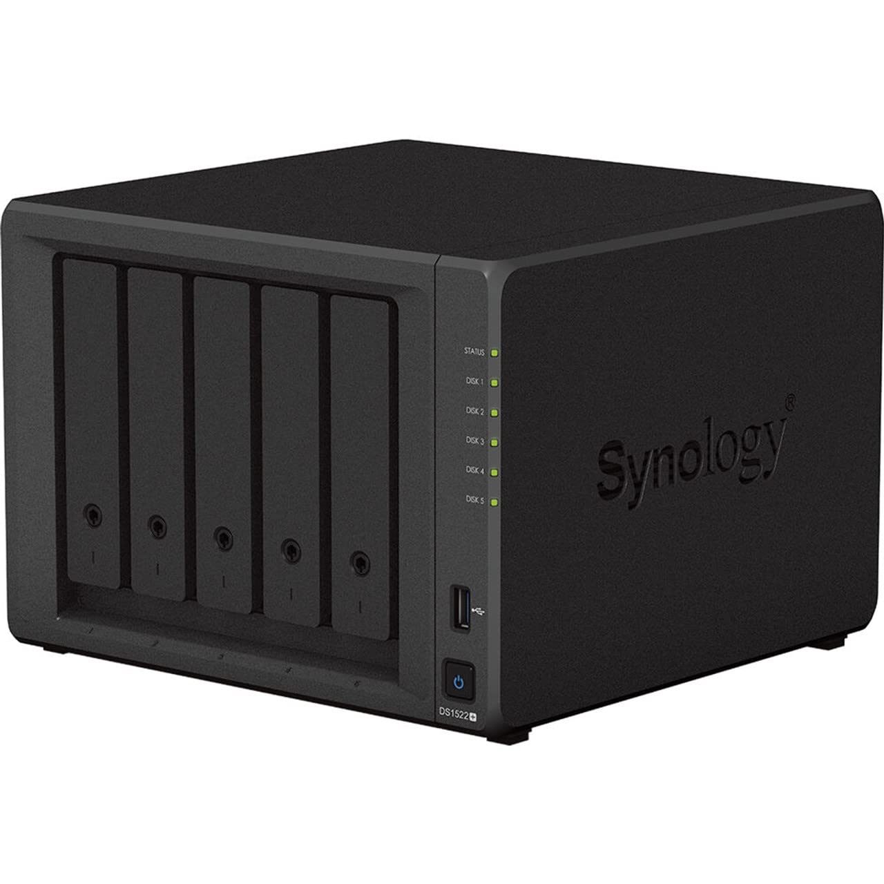 CustomTechSales DS1522+ 5-Bay DiskStation Bundle with 32GB RAM, E10G22-T1-Mini 10GbE Adapter, 1.6TB (2x800GB) Cache and 40TB (5 x 8TB) of Enterprise HAT5300 Drives Fully Assembled and Tested 5