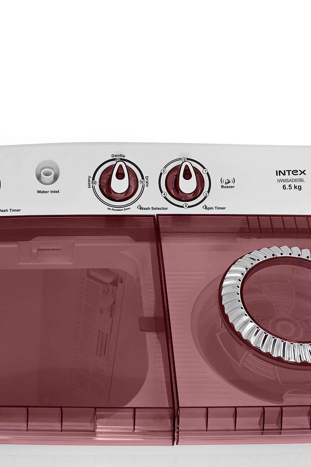Intex 6.5 kg Semi-Automatic Top Loading Washing Machine (IWMSAD65RD, Red White) 3